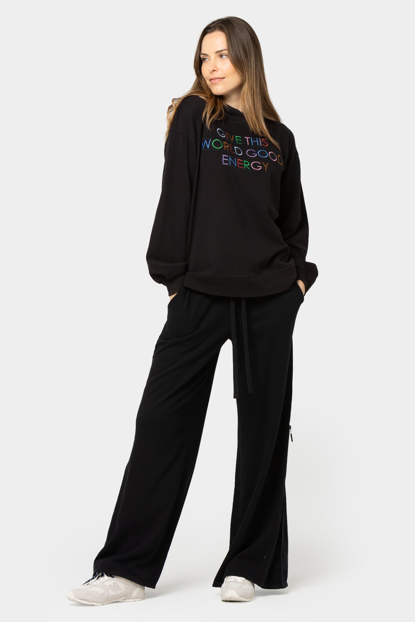 Pull On Full Length Pant with Zippers