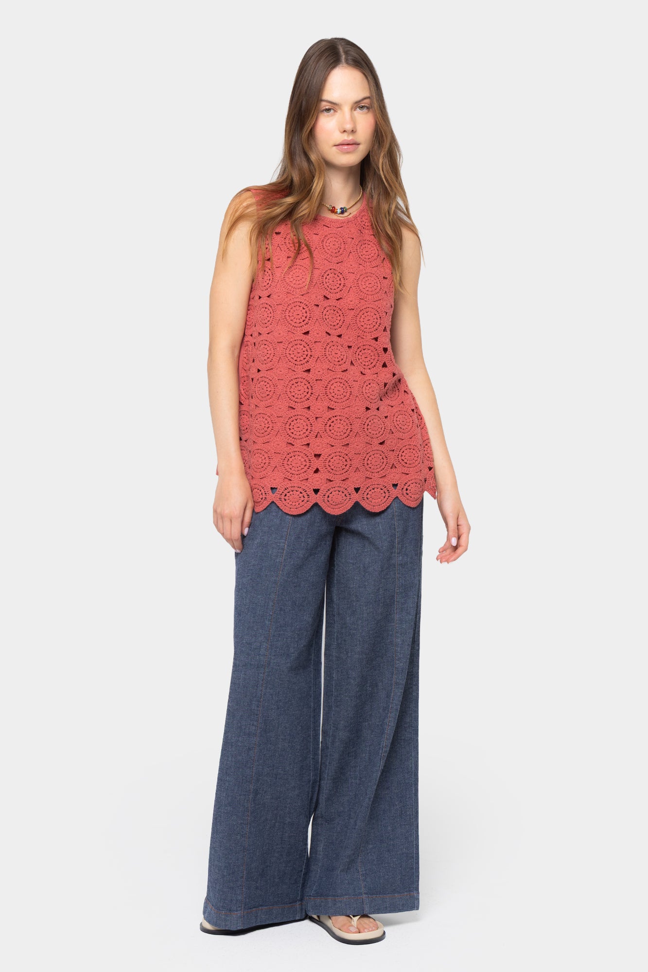 Crochet Knit Back Tank