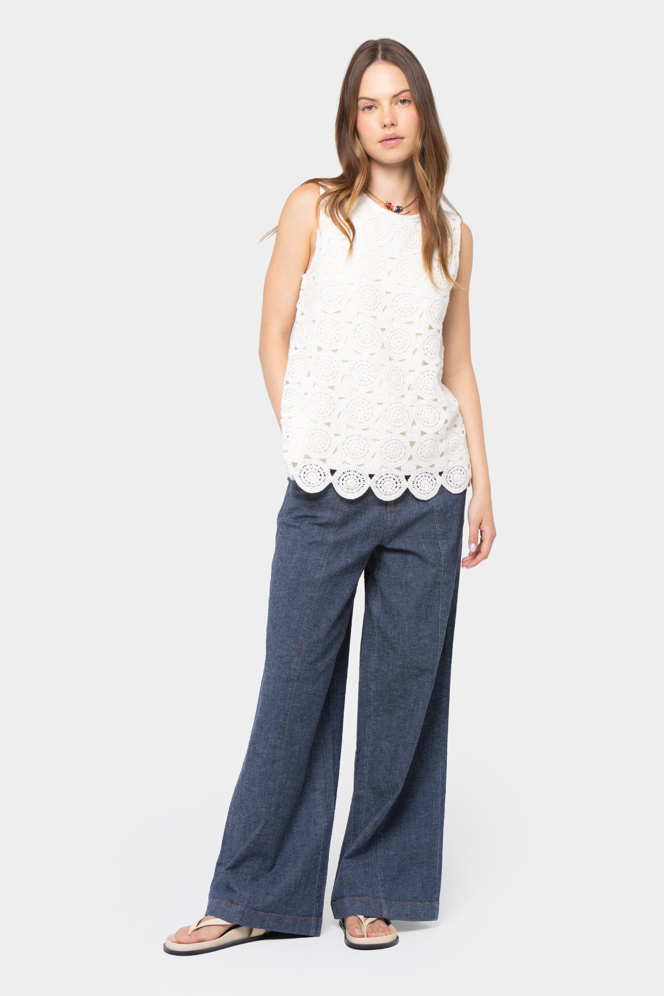 Crochet Knit Back Tank