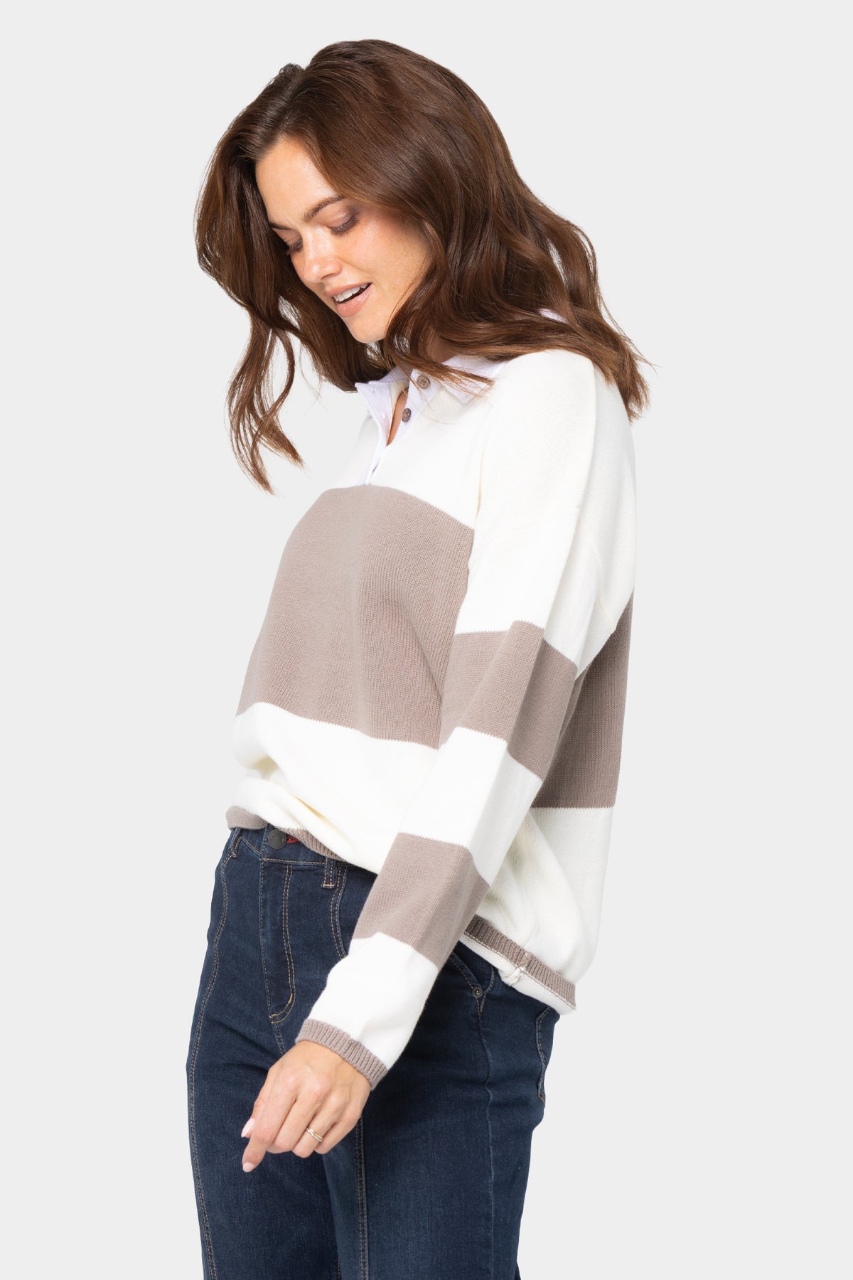 Long Sleeve Polo Sweater
