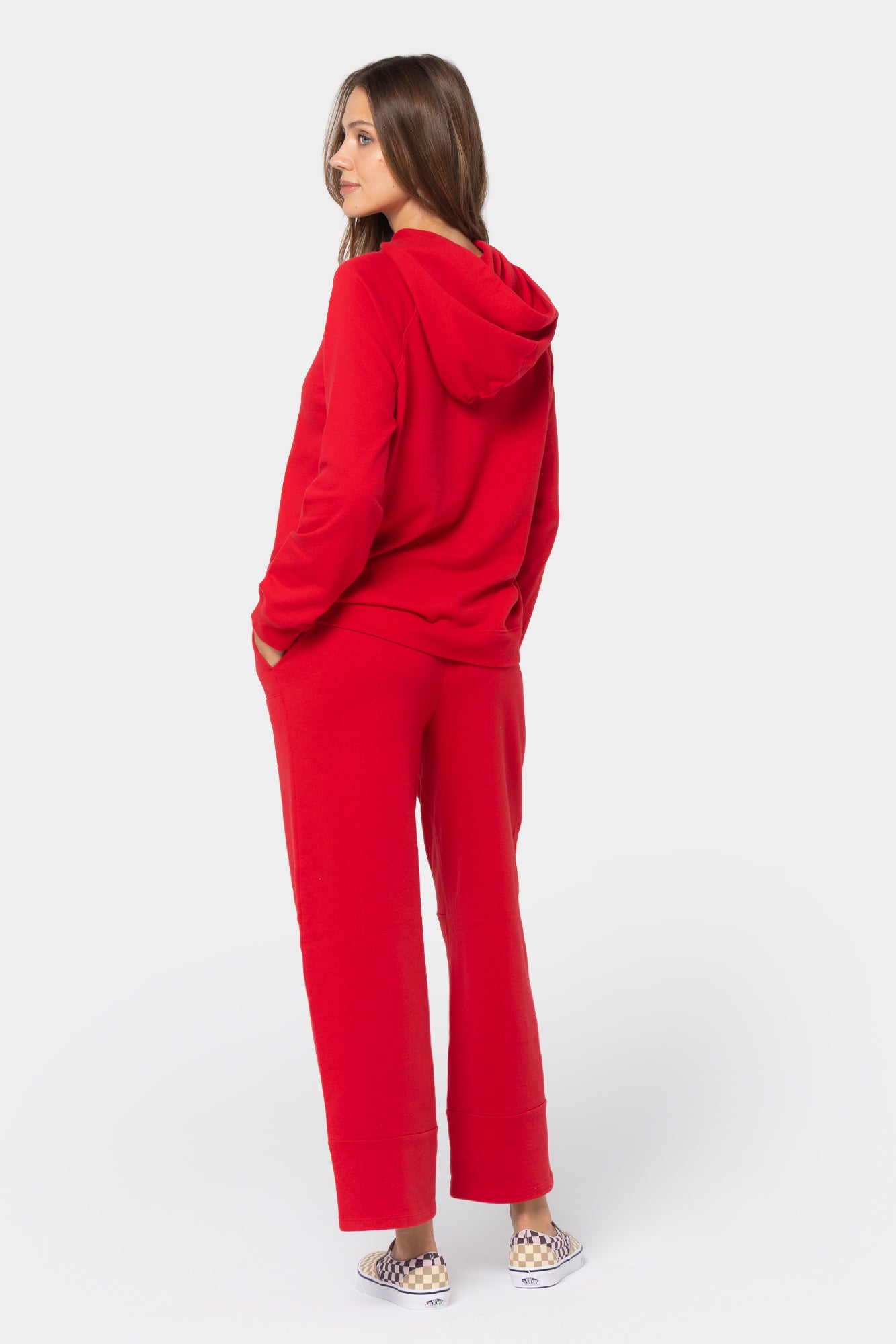 French Terry Cord Mix Pull On Pants