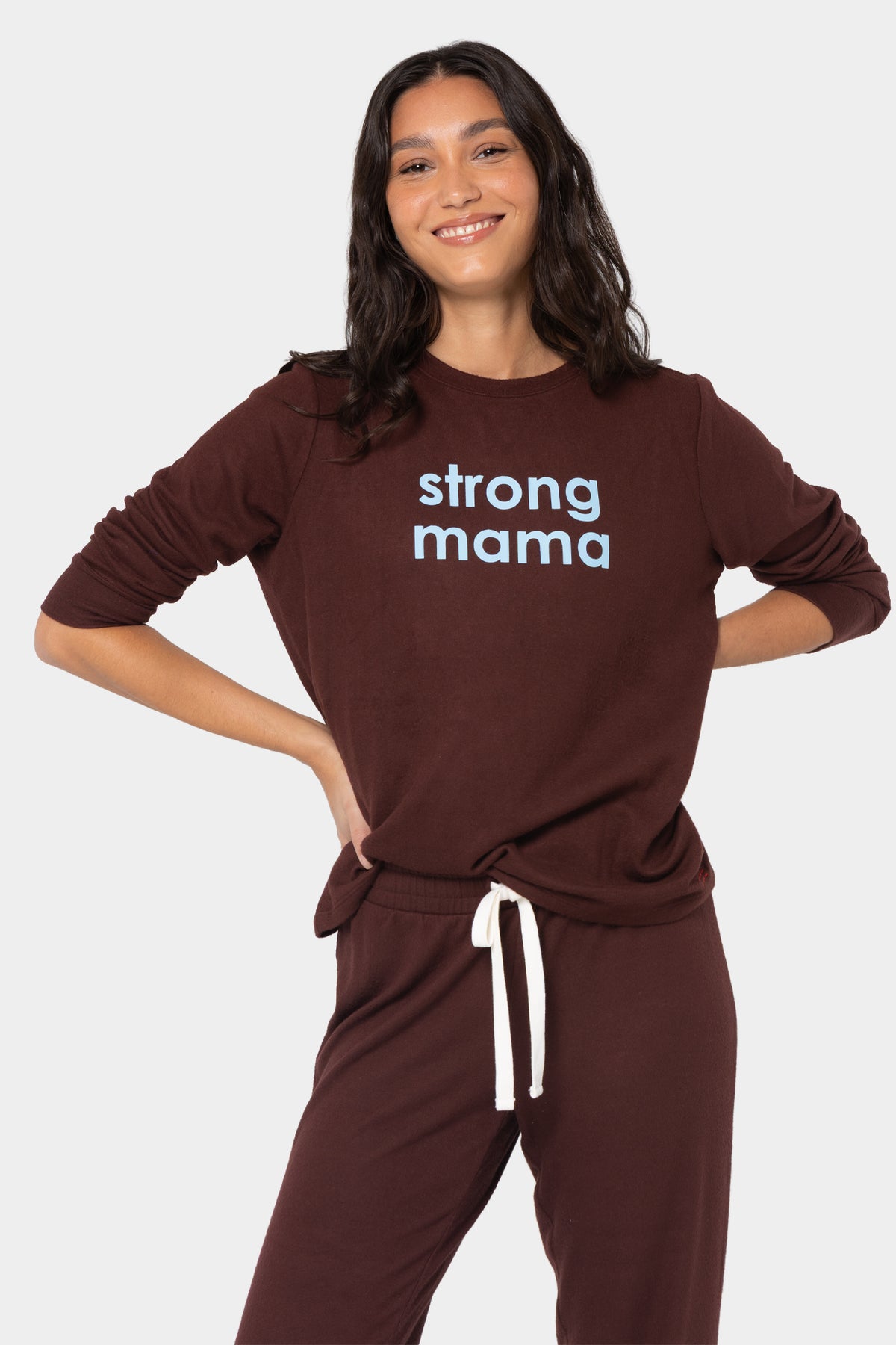 Comfy Crew Neck Long Sleeve Affirmation Tee