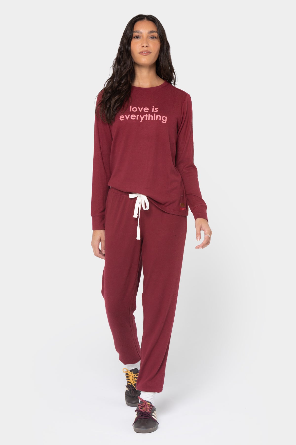 Comfy Crew Neck Long Sleeve Affirmation Tee