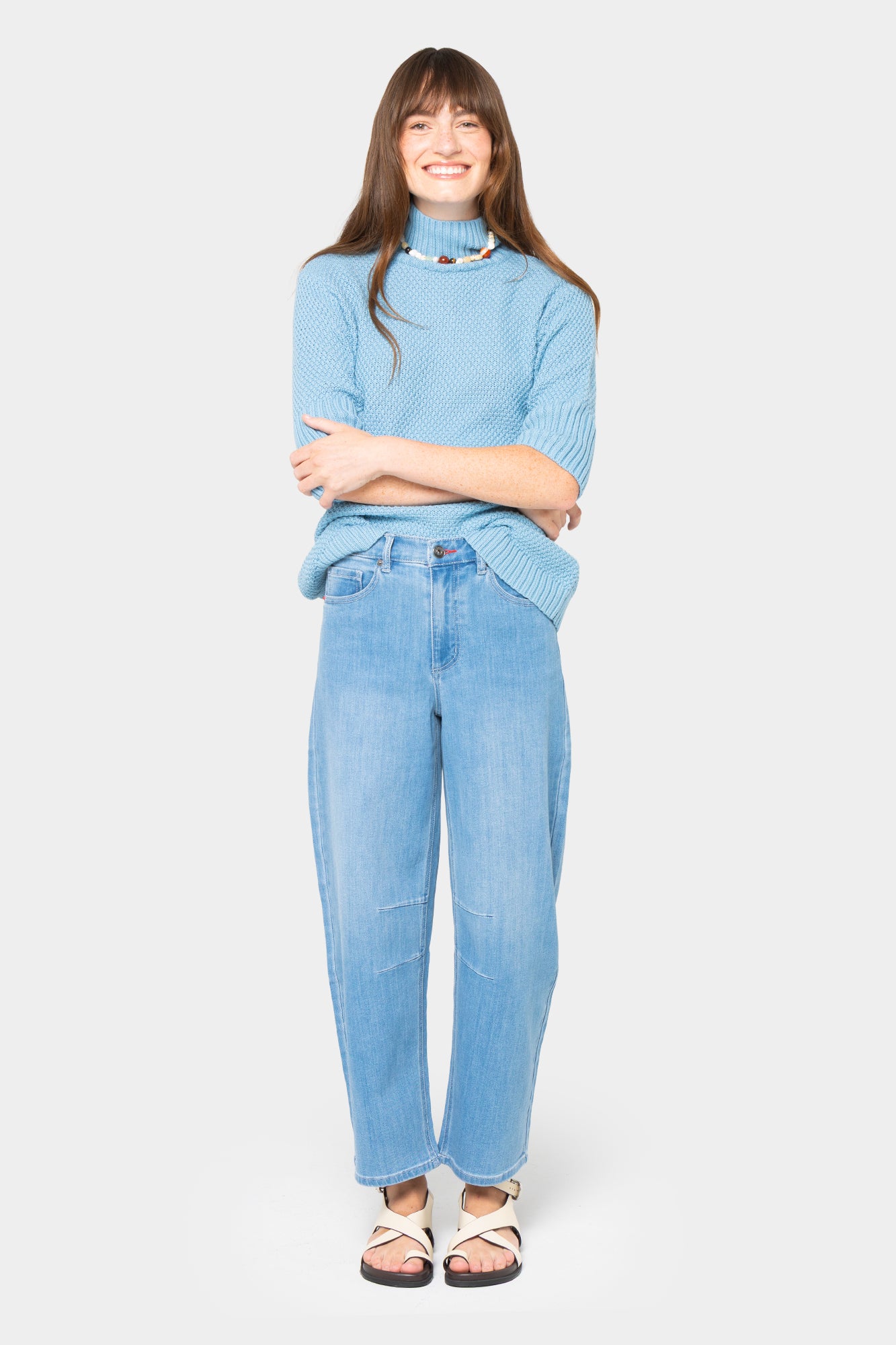 peace love world denim dress Black Label Denim Puff Sleeve Midi Dress Peace Love World