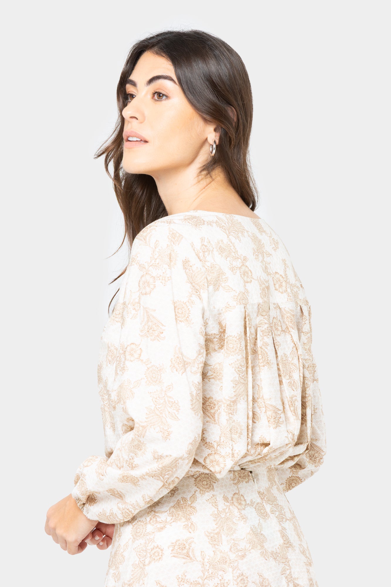 Boheme Printed Pleat Back Blouse