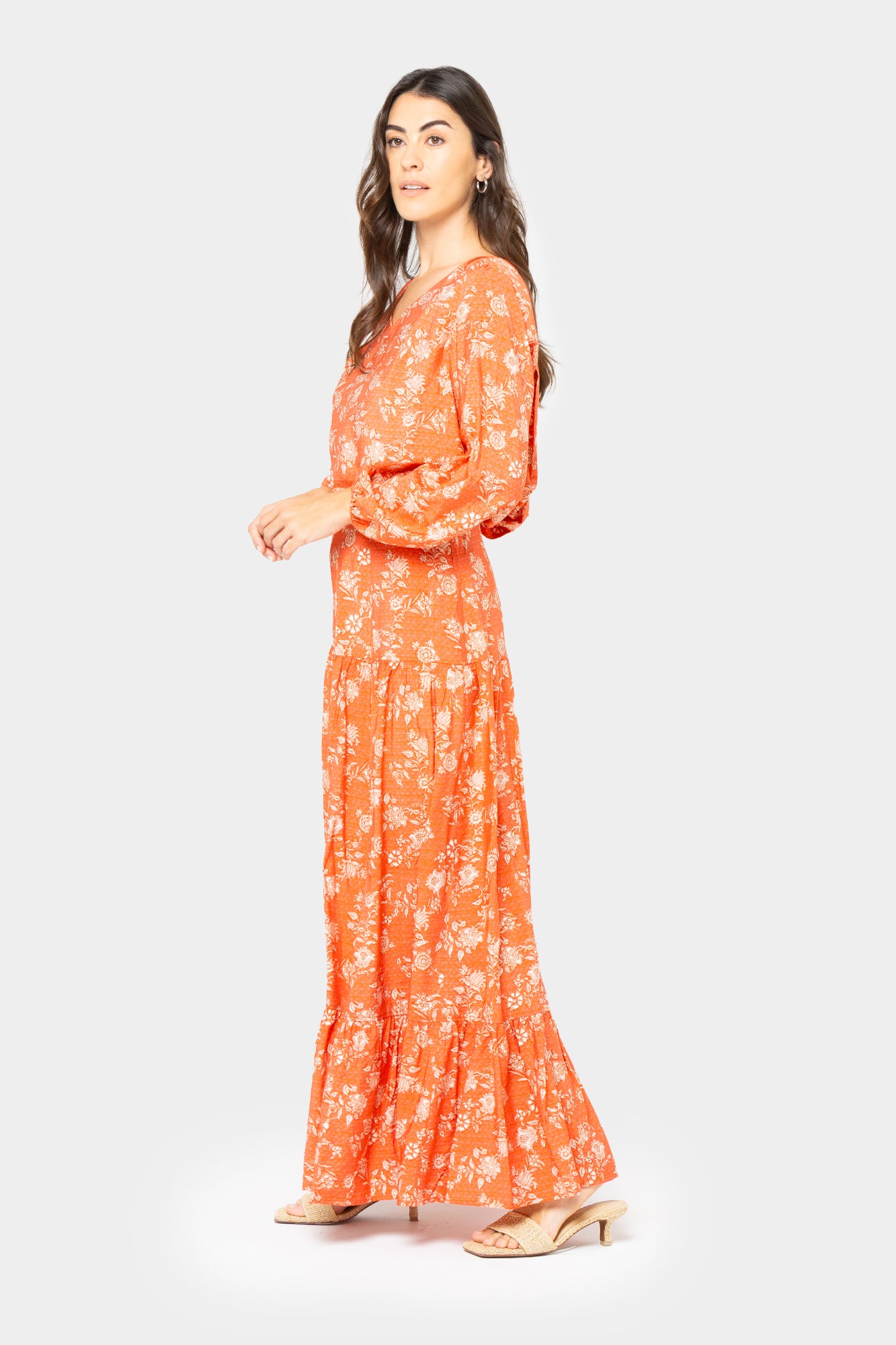 Boheme Printed Tiered Maxi Skirt