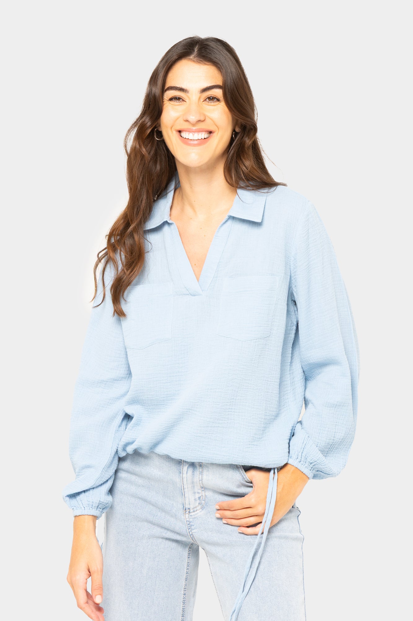 Boheme Cotton Collared Blouse