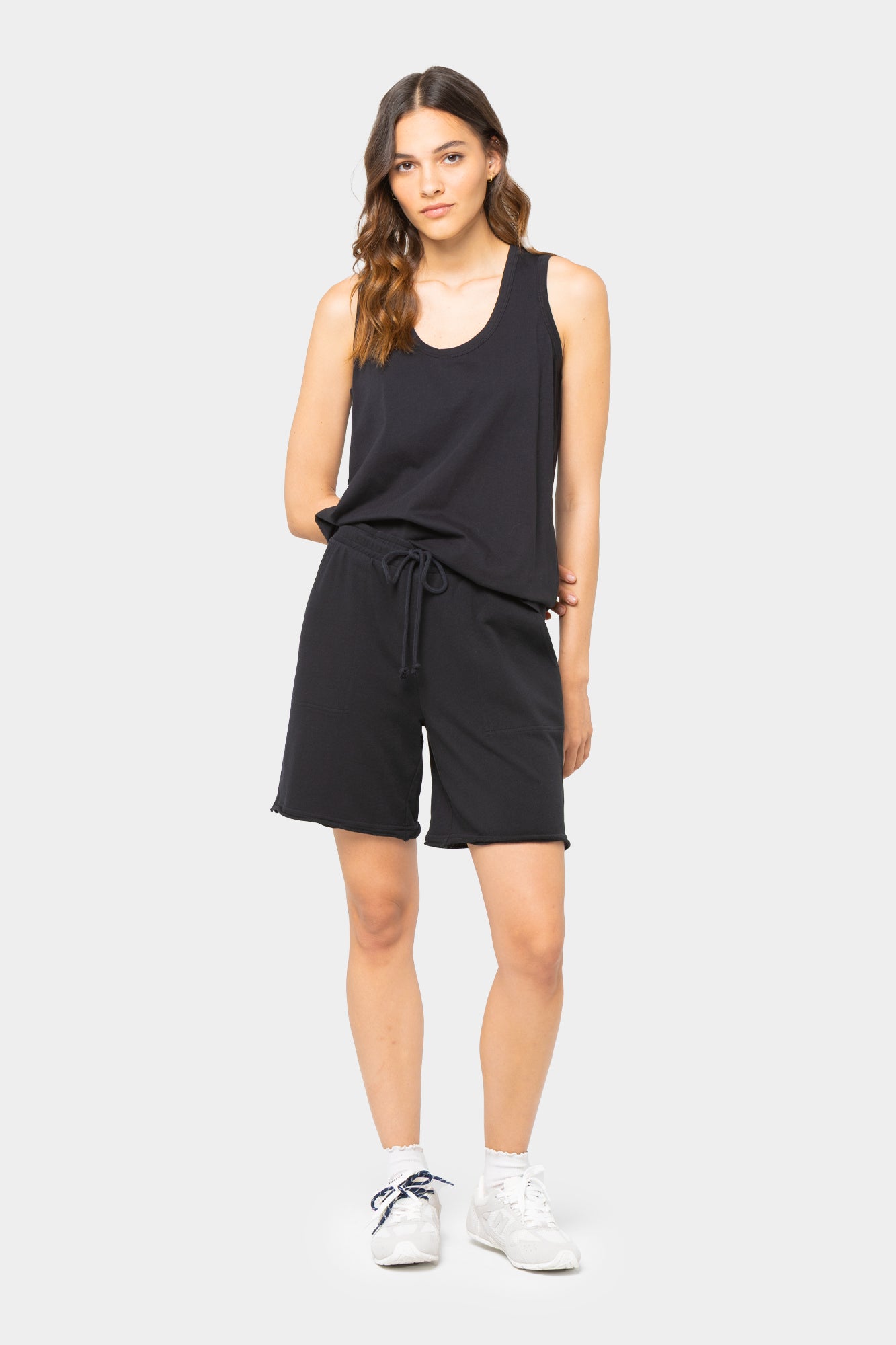 U Neck Sueded Knit Tank