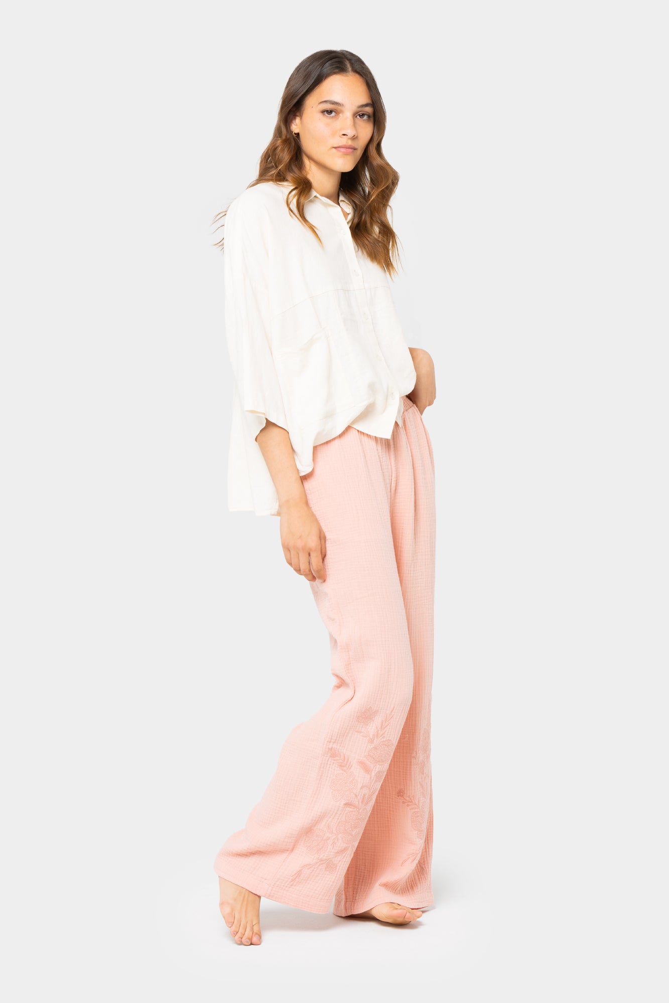 Boheme Gauze Smocked Waist Pant
