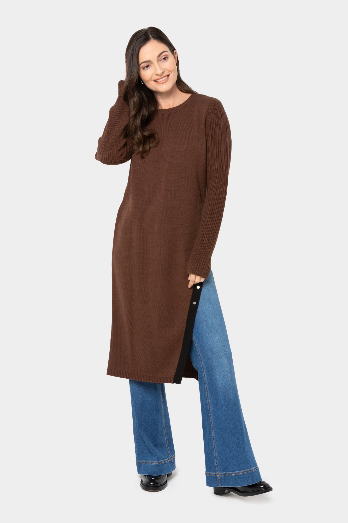 Side Slit Tunic Dress Peace Love World Side Slit Tunic Dress Peace Love World