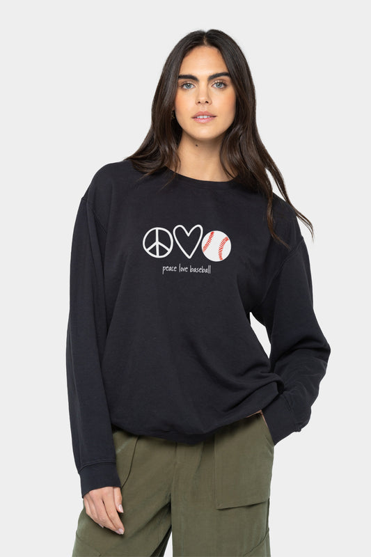 Peace Love Baseball Sweatshirt