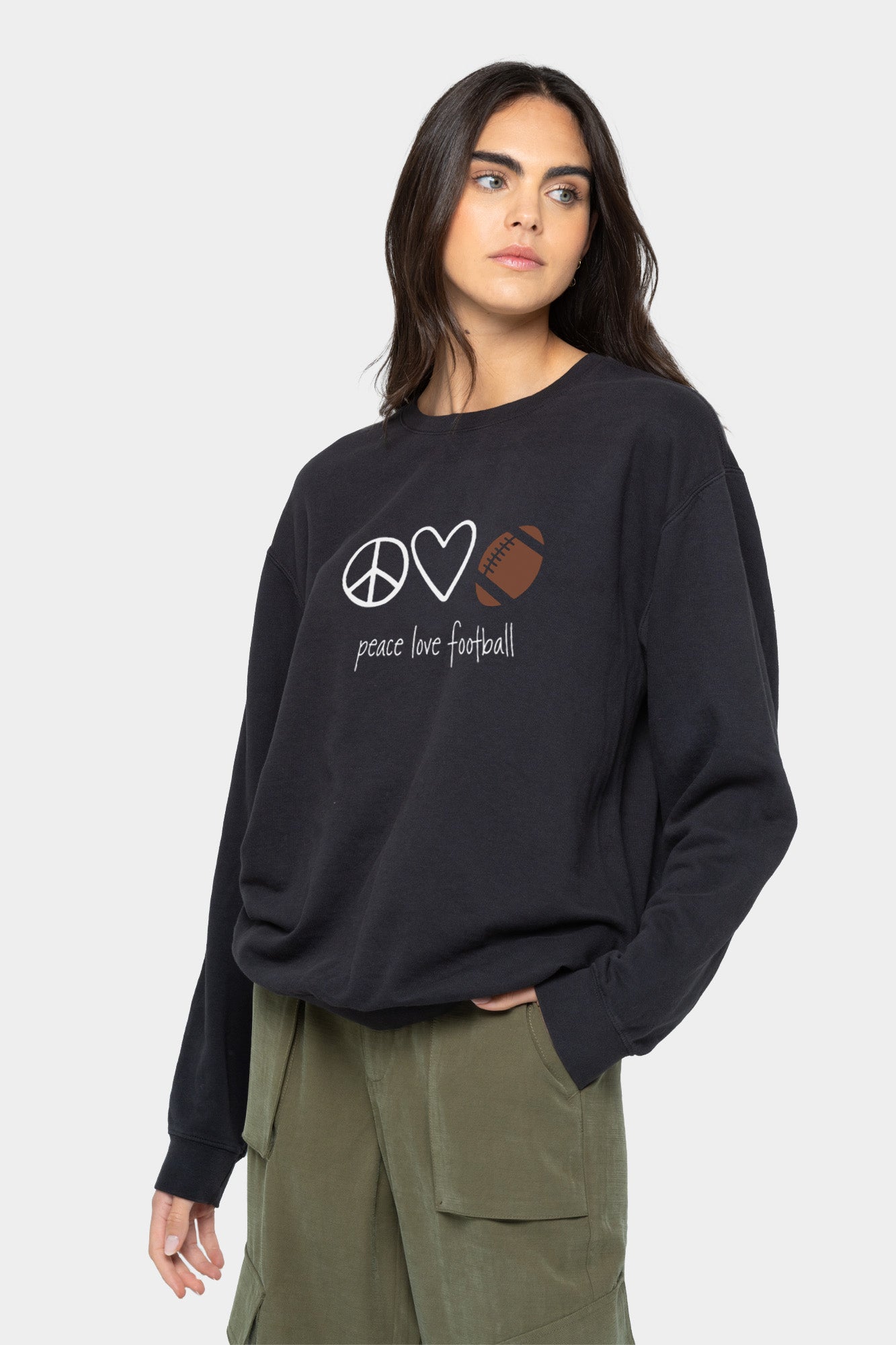 Peace Love Football Sweatshirt