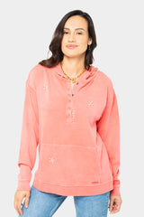 Embroidered Pull Over French Terry Sweatshirt