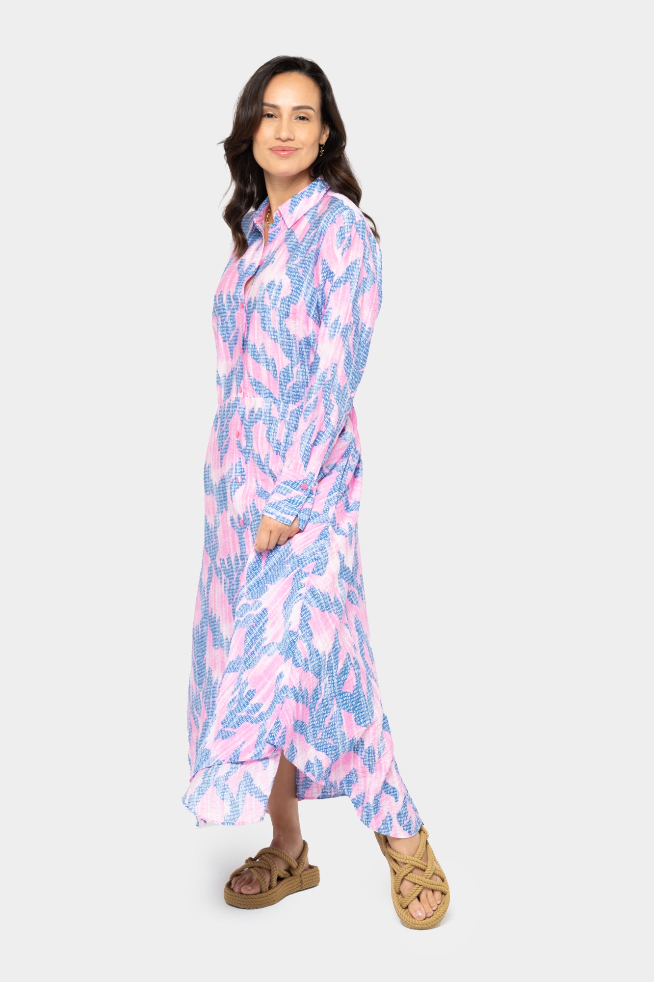 Asymmetric Long Sleeve Dress