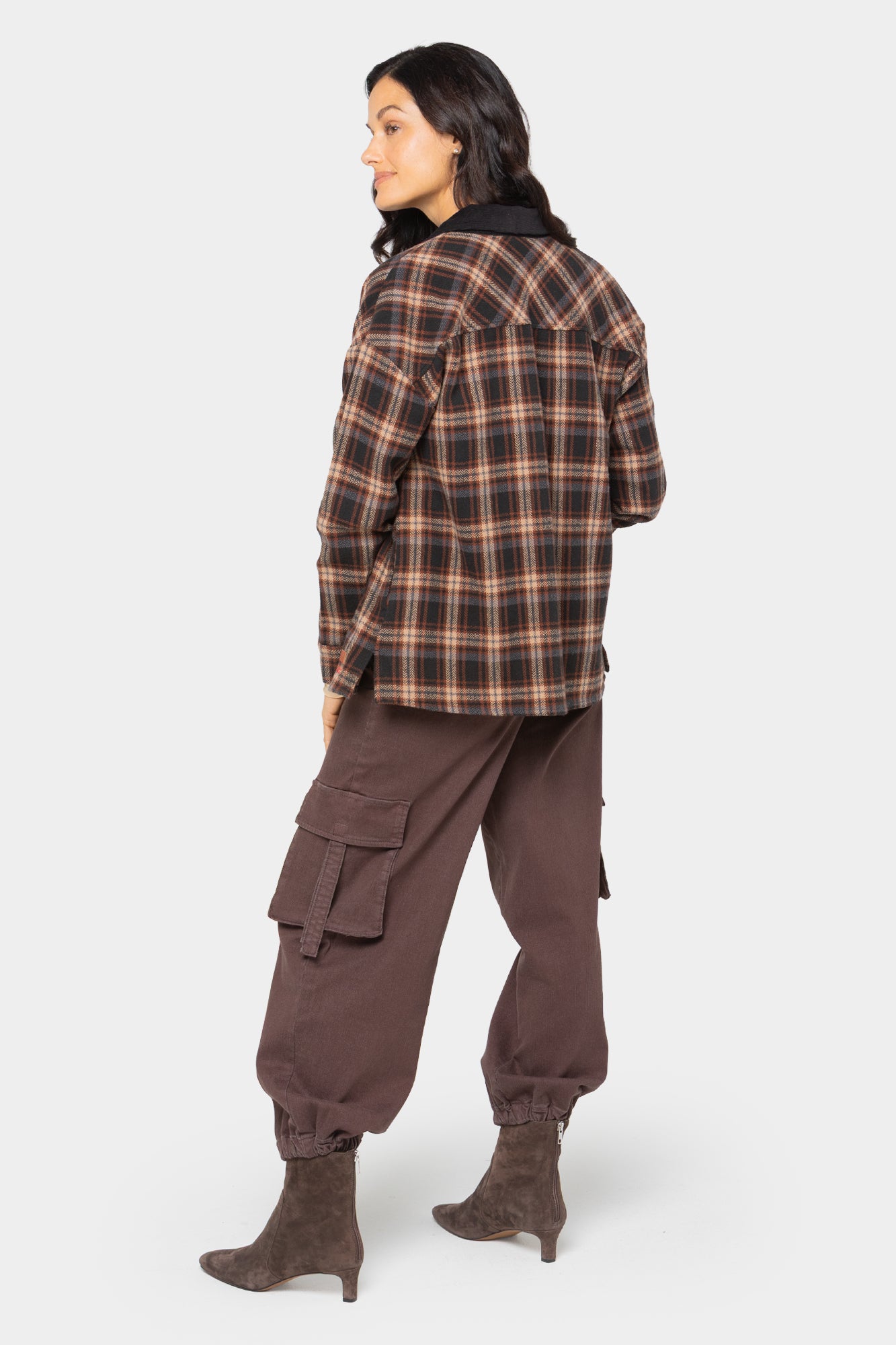 Black Label Cargo Denim Ankle Jeans