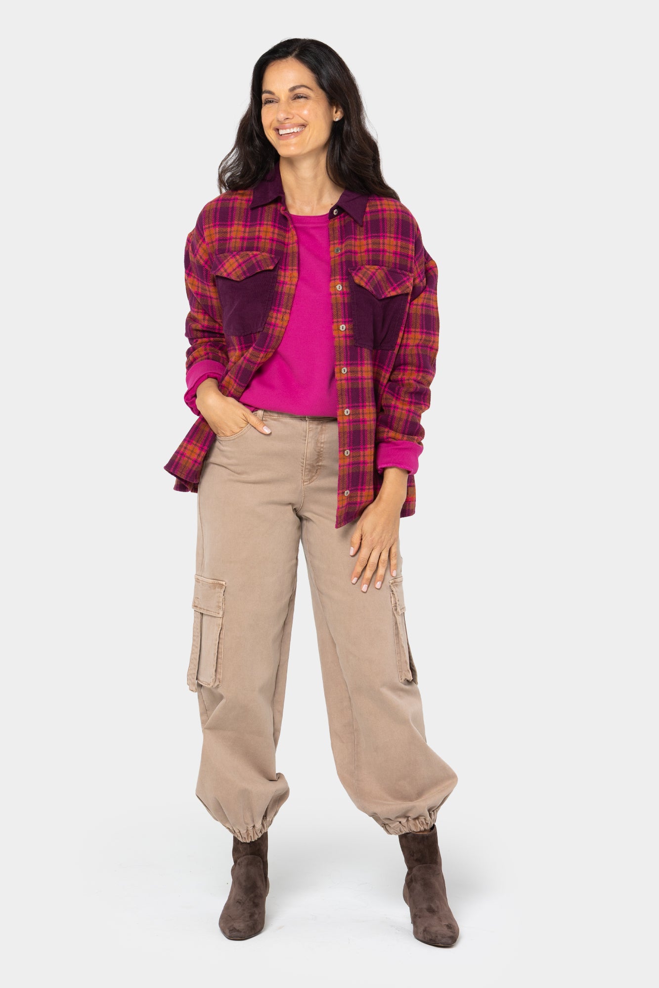 Black Label Cargo Denim Ankle Jeans