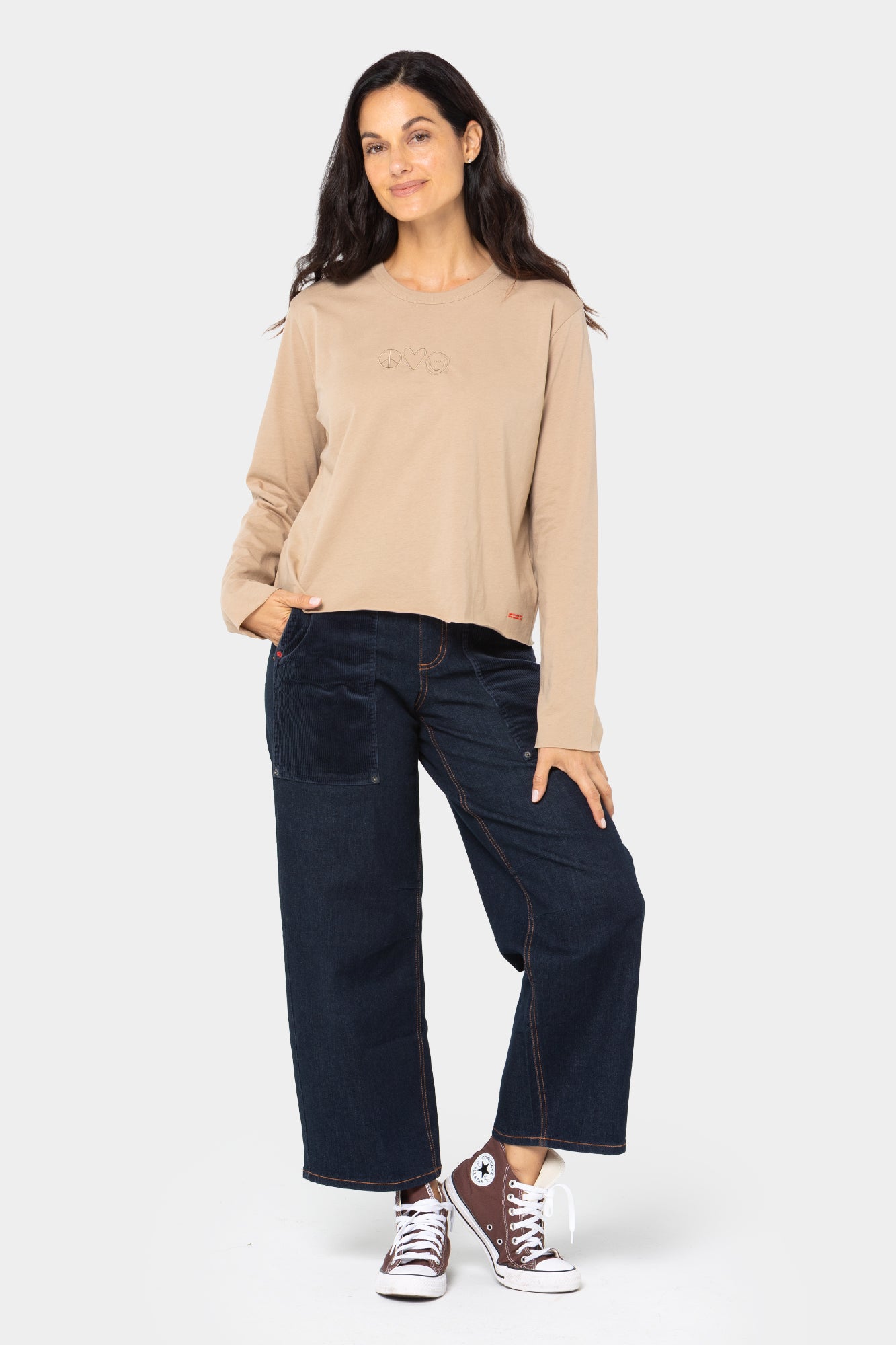 Boheme Soft Barrel Leg With Corduroy Patches