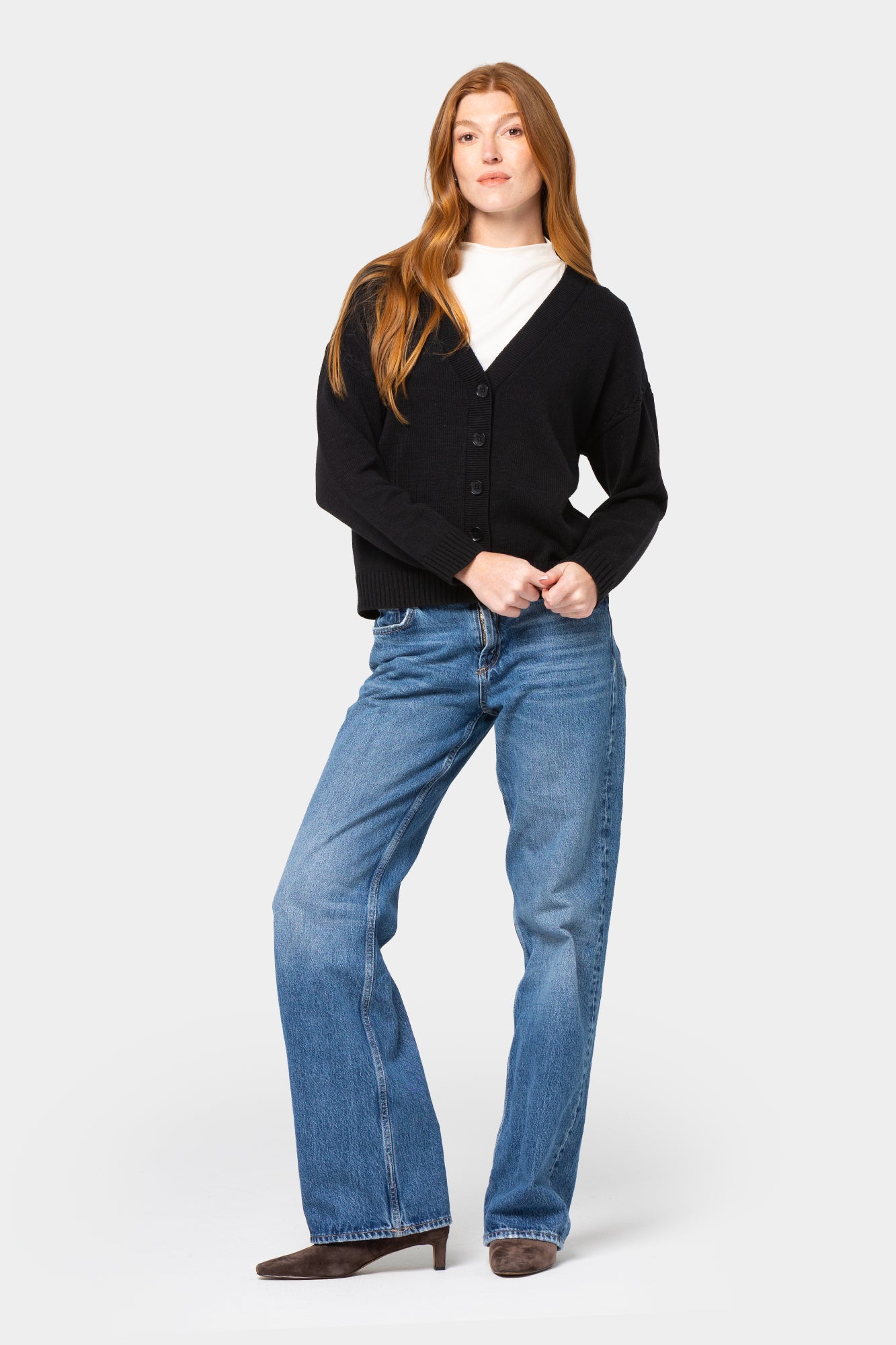 Braid Trim Circle Hem Cardigan