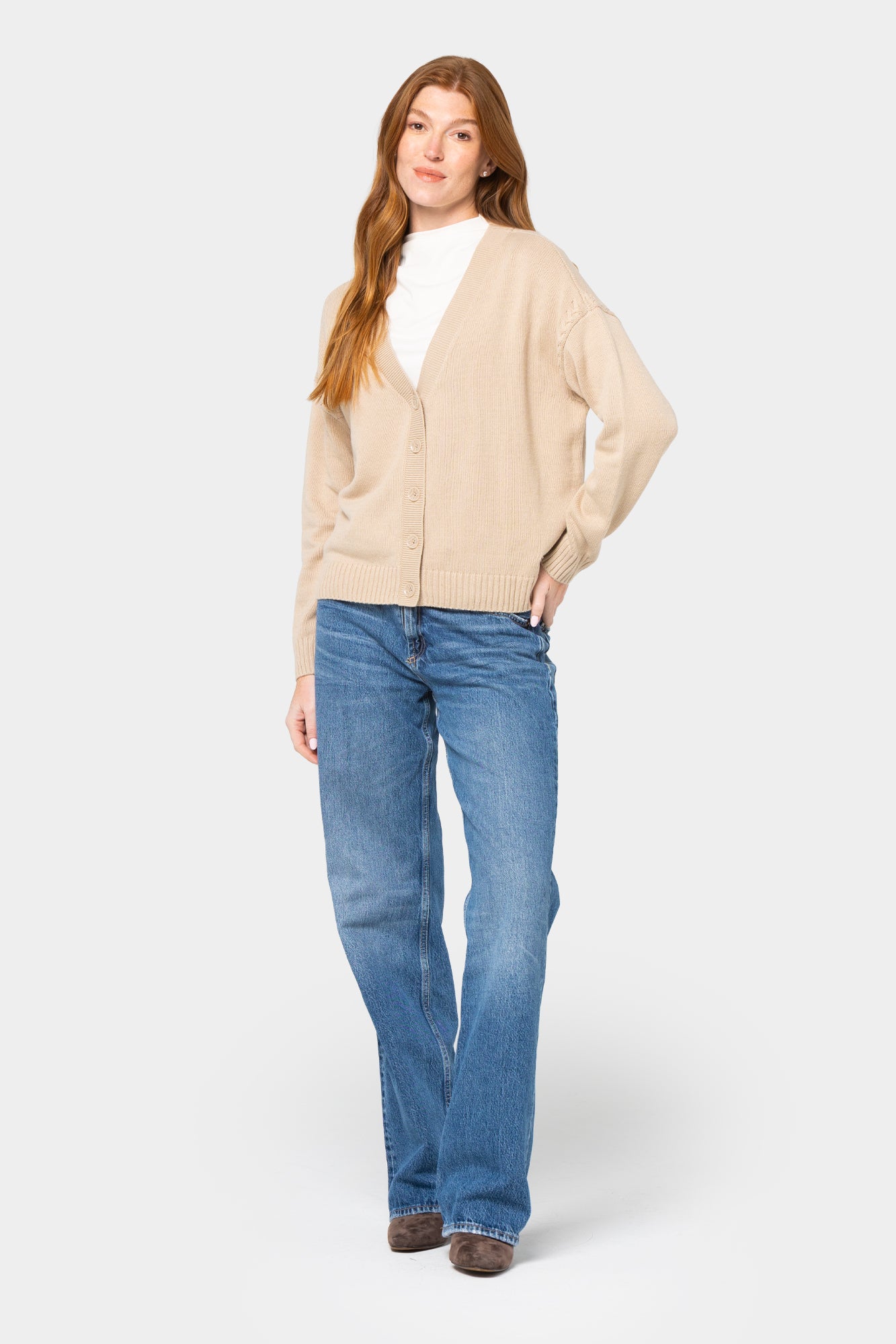 Braid Trim Circle Hem Cardigan