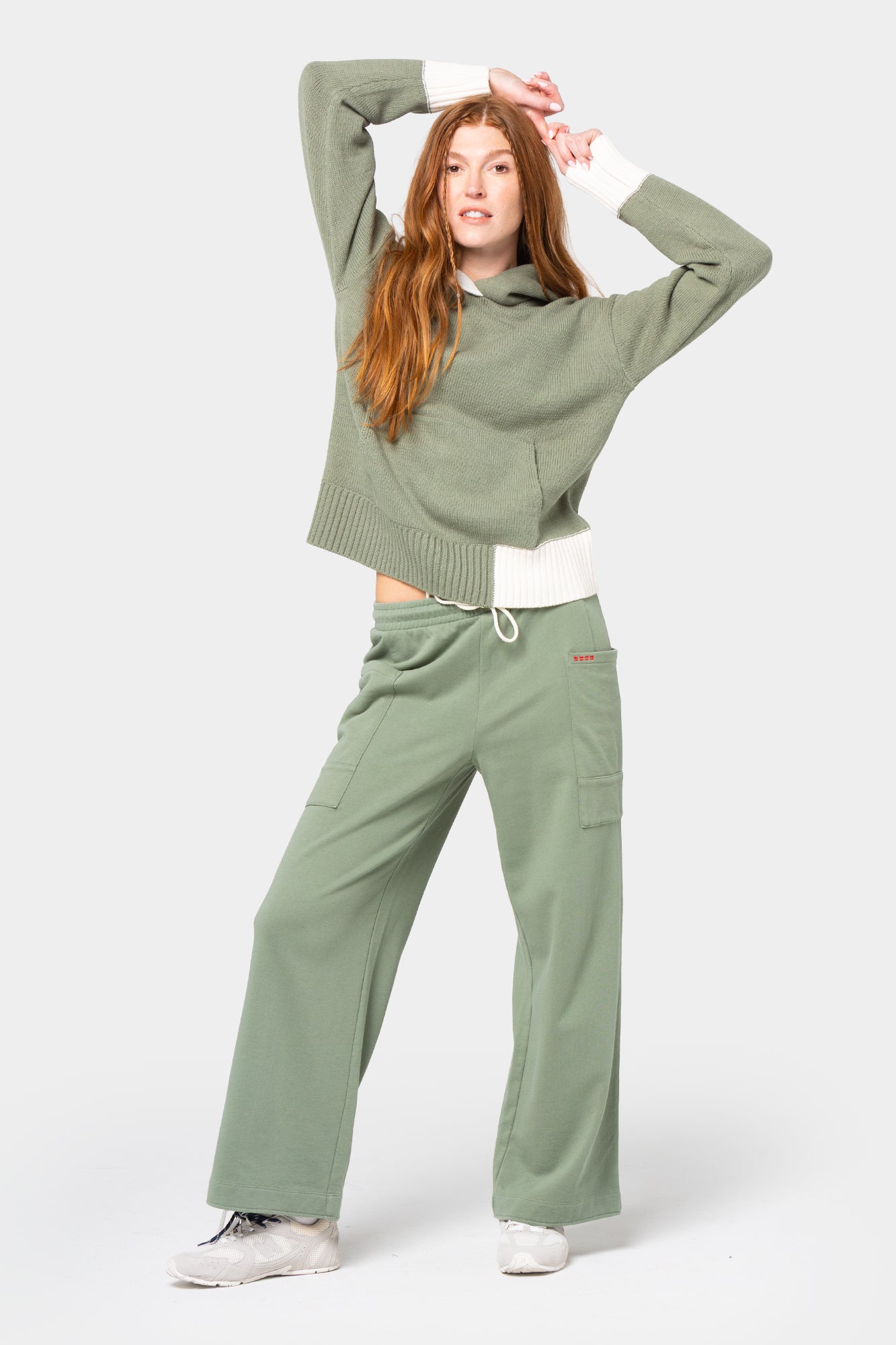 French Terry Cargo Ankle Pants