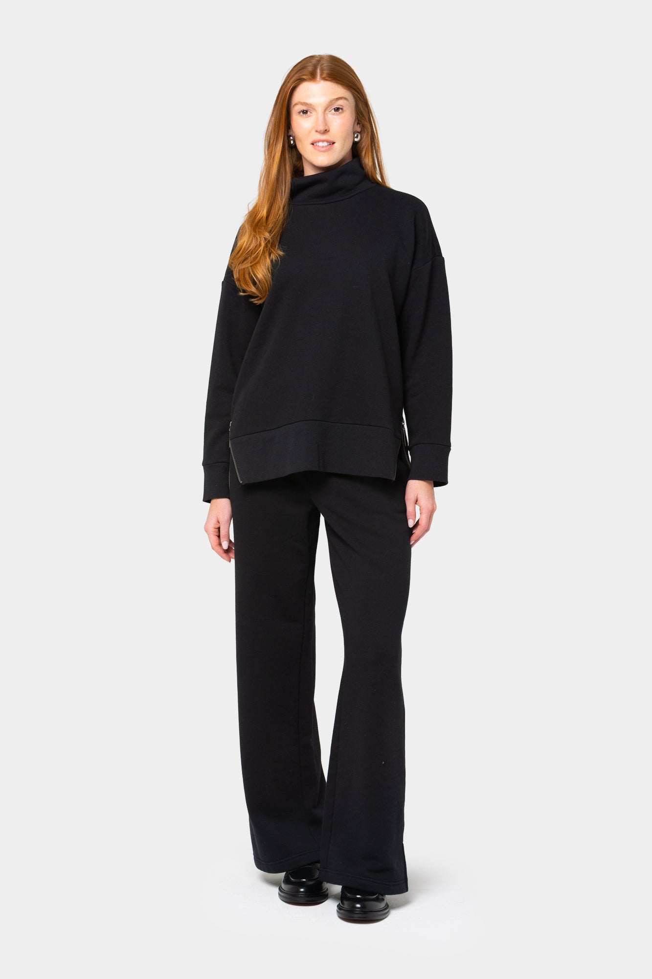 French Terry Full-Leg Pant