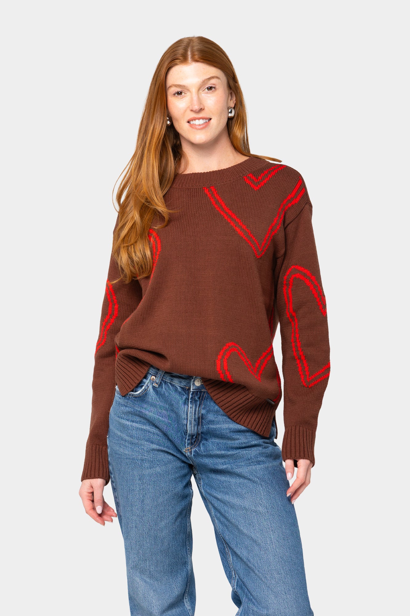 Motif Intarsia Pullover Sweater