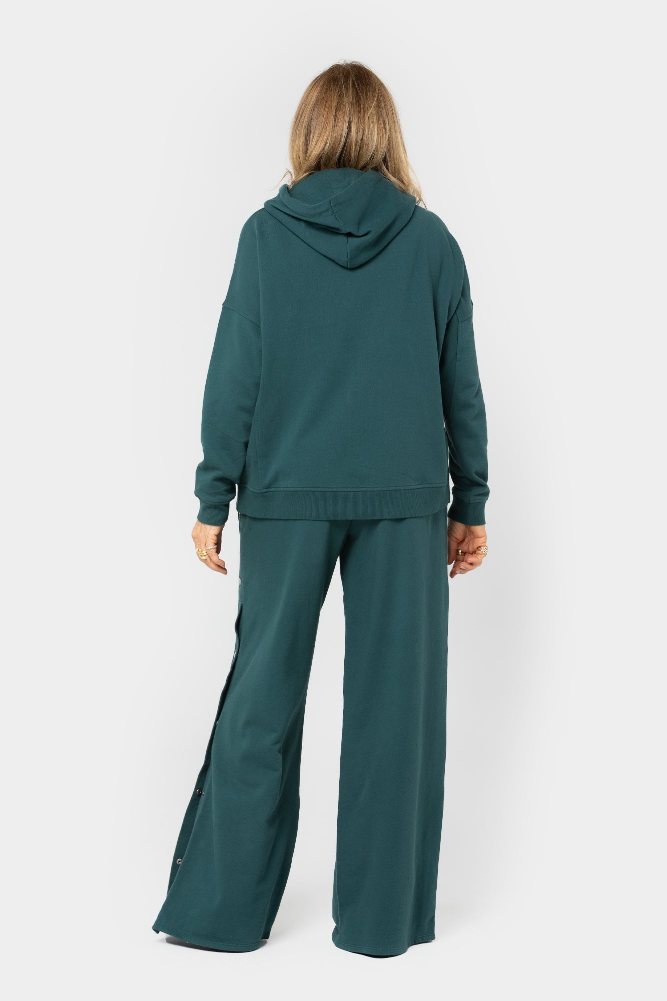 French Terry Side Snap Pants