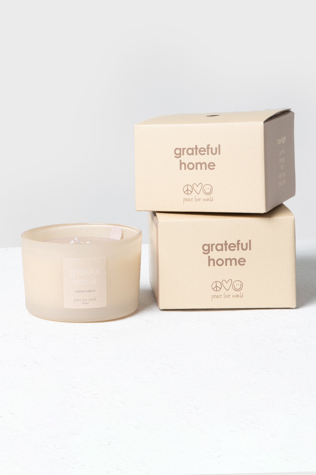 16oz set of 2 Candles - Grateful Home - Snowy Birch