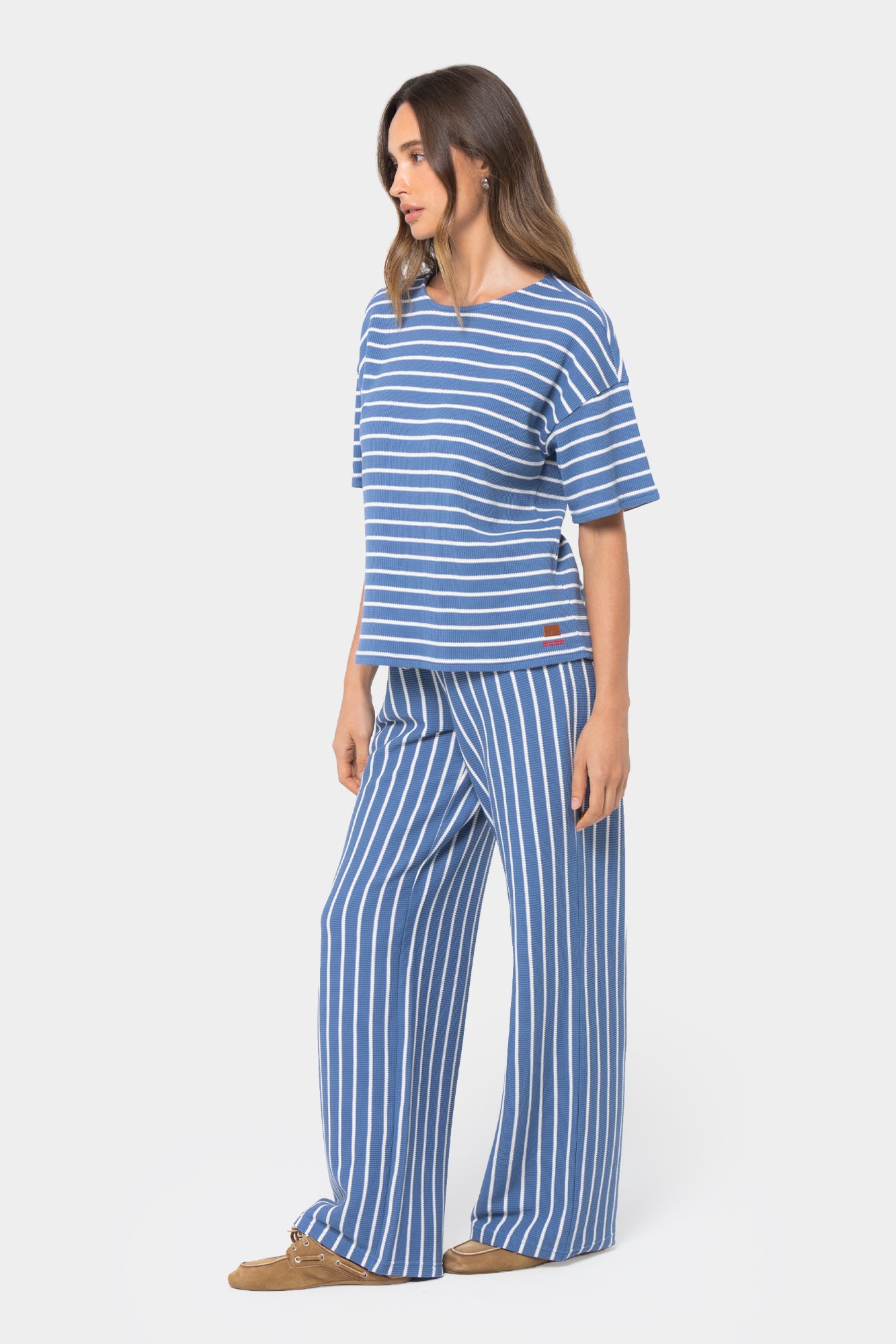 Textured Knit Top and Pant Set