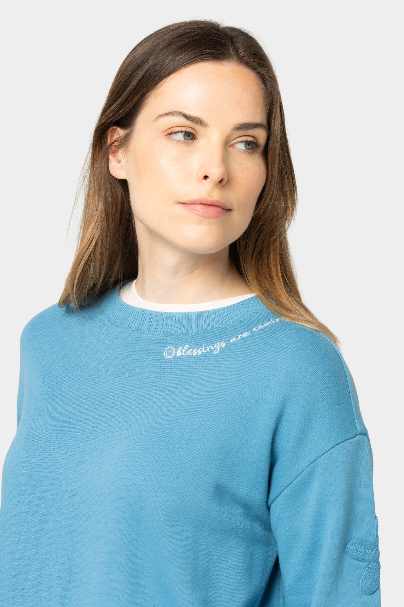 French Terry with Crochet Sweatshirt