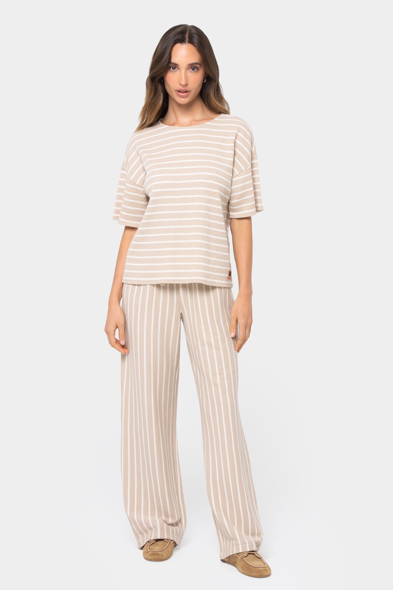 Textured Knit Top and Pant Set