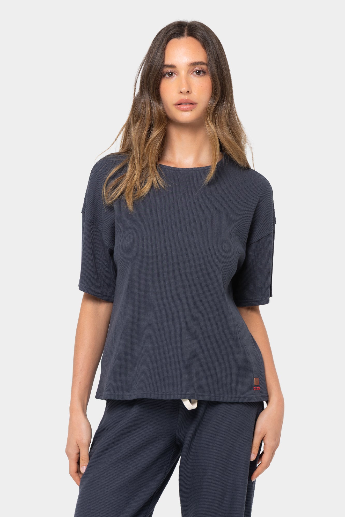Textured Knit Top and Pant Set