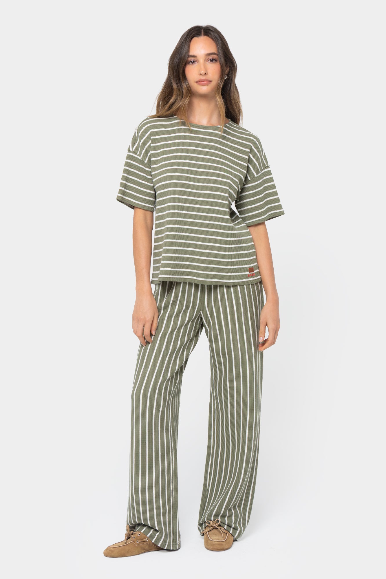 Textured Knit Top and Pant Set