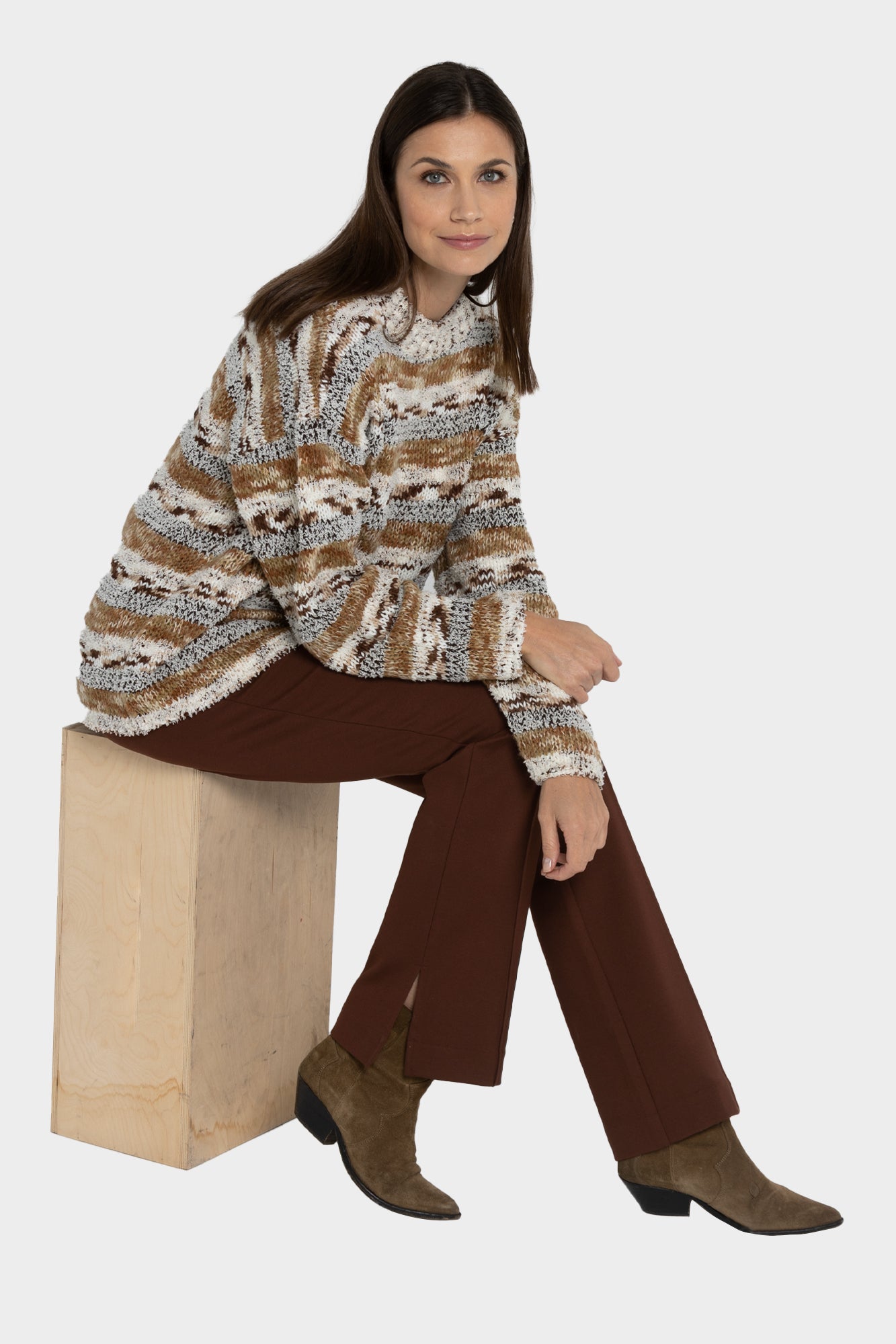 Ponte Split Hem Pants