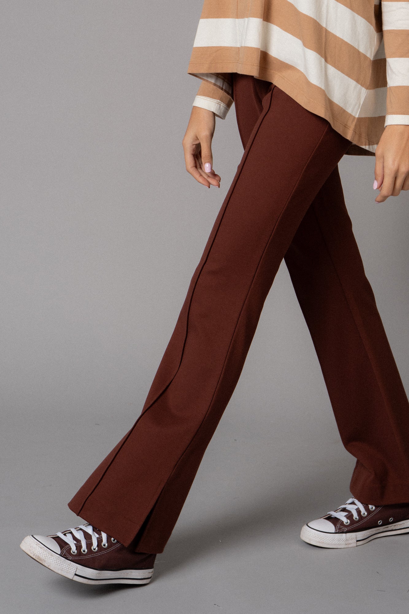 Ponte Split Hem Pants Peace Love World Ponte Split Hem Pants Peace Love World