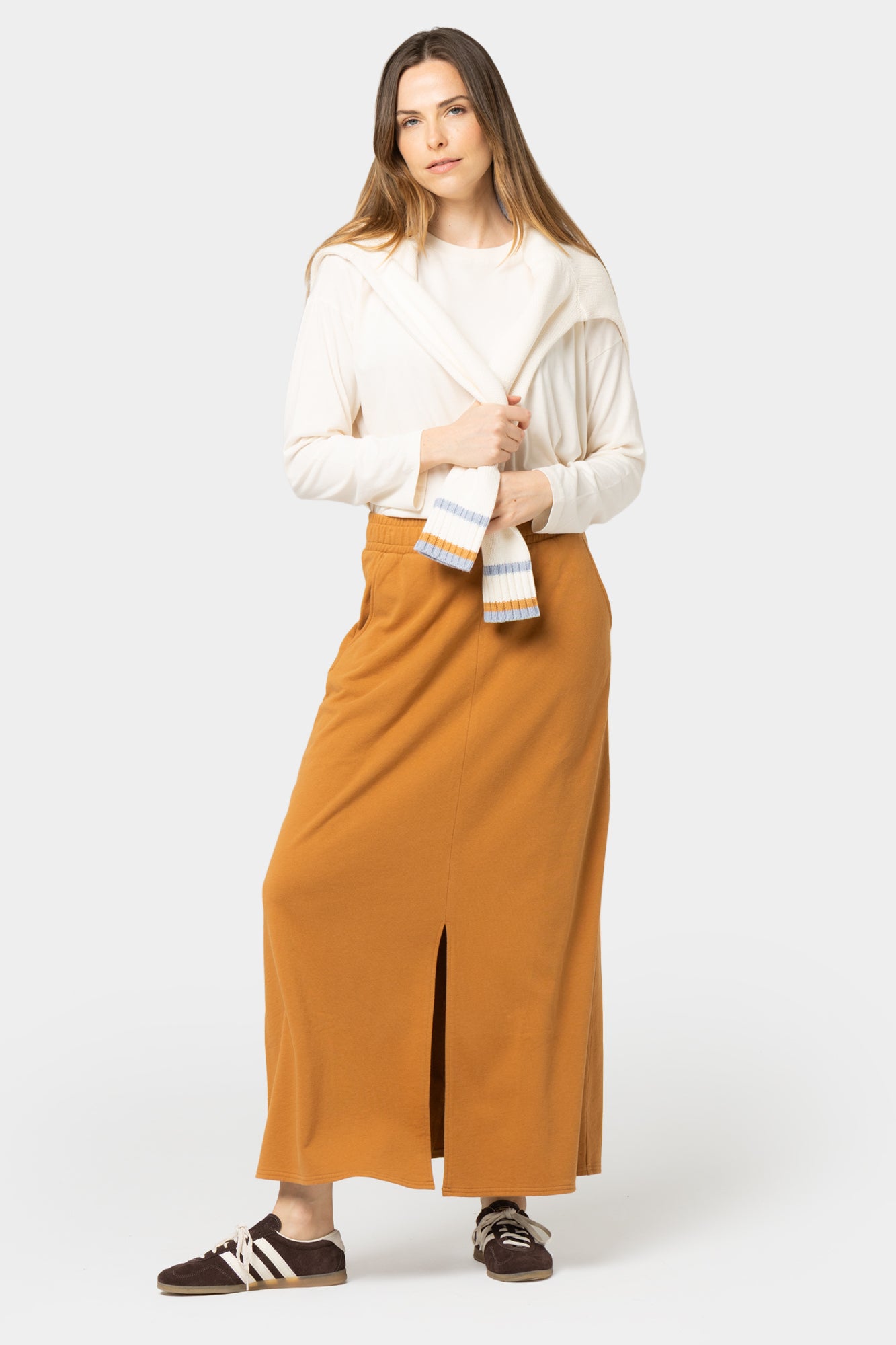 Pull On Skirt with Center Front Vent