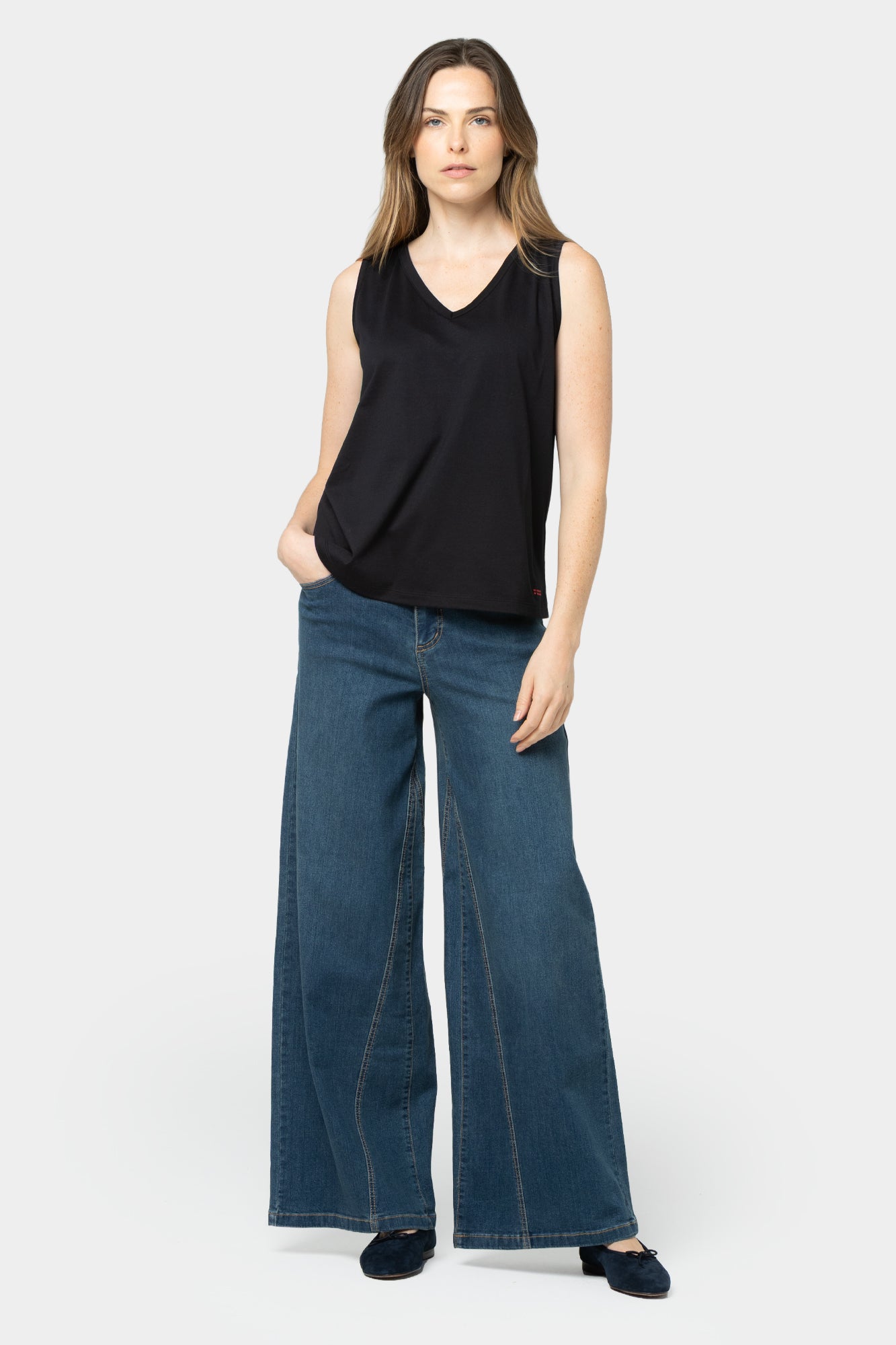 Sleeveless V-Neck Tank