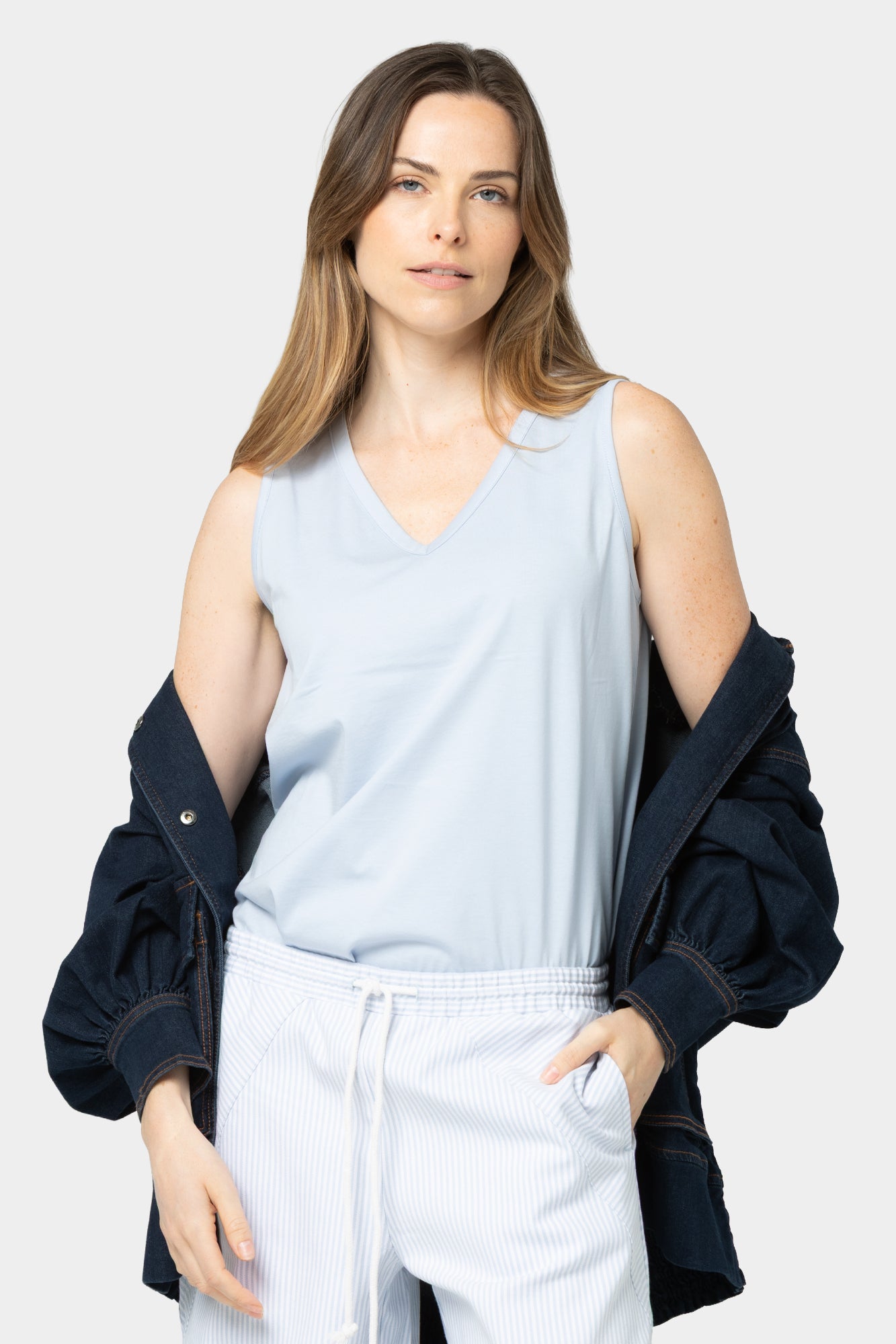 Sleeveless V-Neck Tank