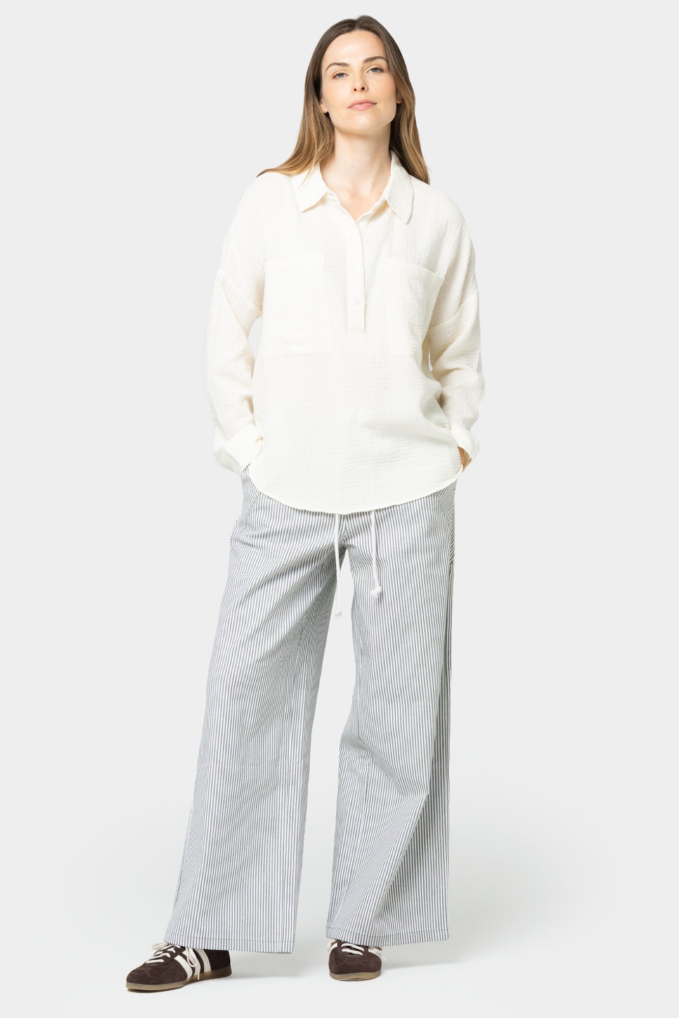 Boheme Twist Front Collared Top