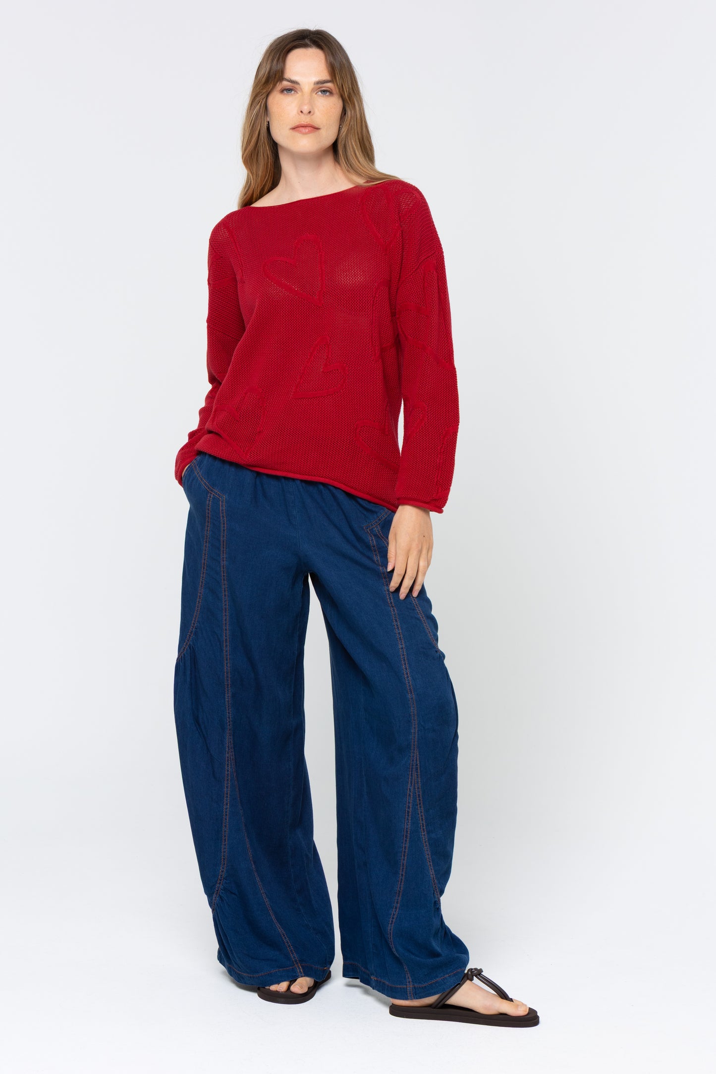 Boheme Drapey Lyocell Wide Leg Jeans