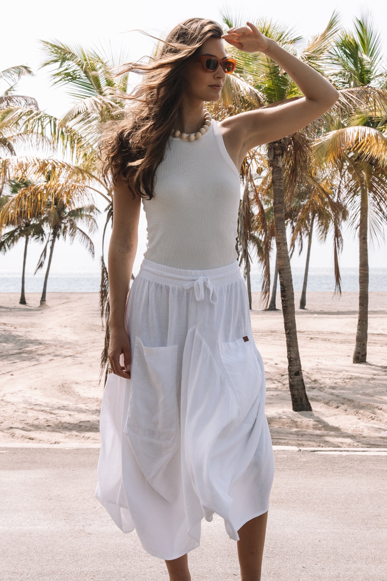 Boheme Liz Linen Skirt