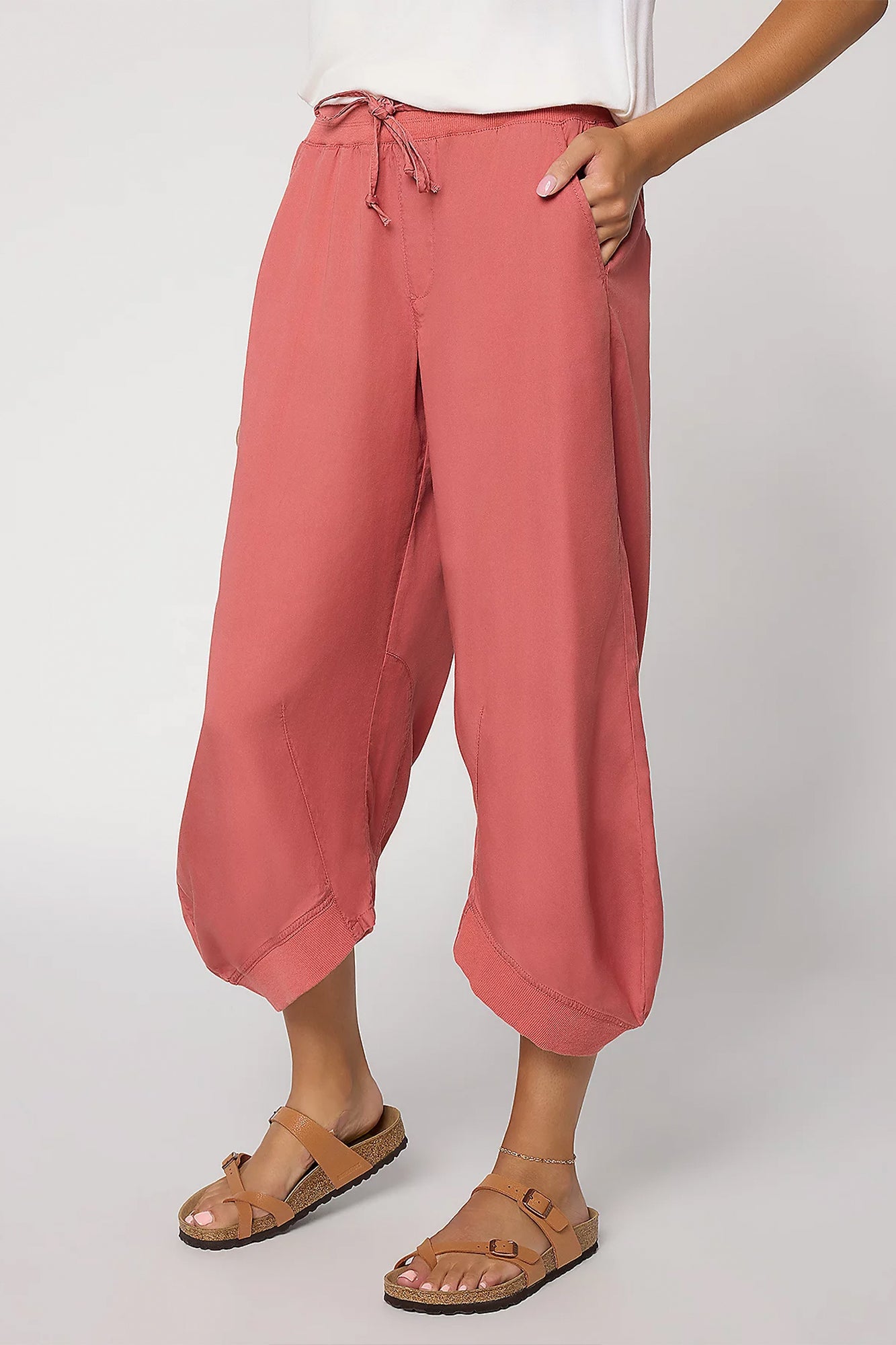Boheme Lyocell Horseshoe Leg Ankle Pants