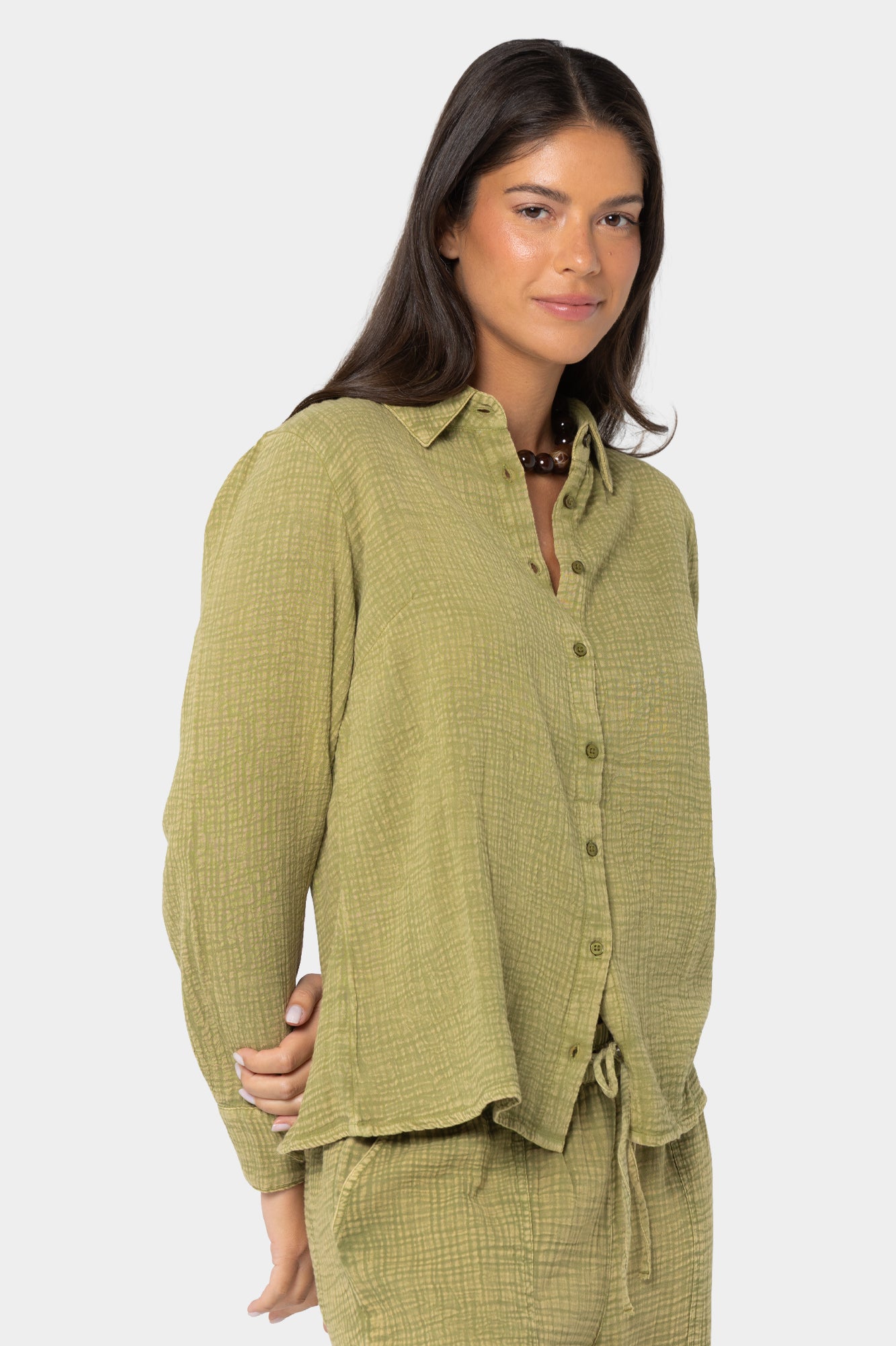 Gauze Top with Embroidery