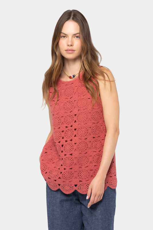 Crochet Knit Back Tank