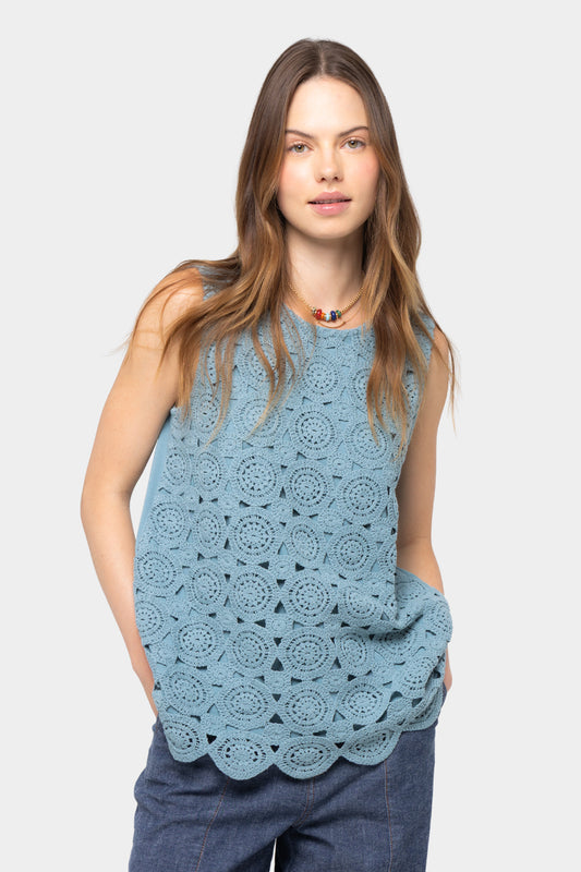 Crochet Knit Back Tank