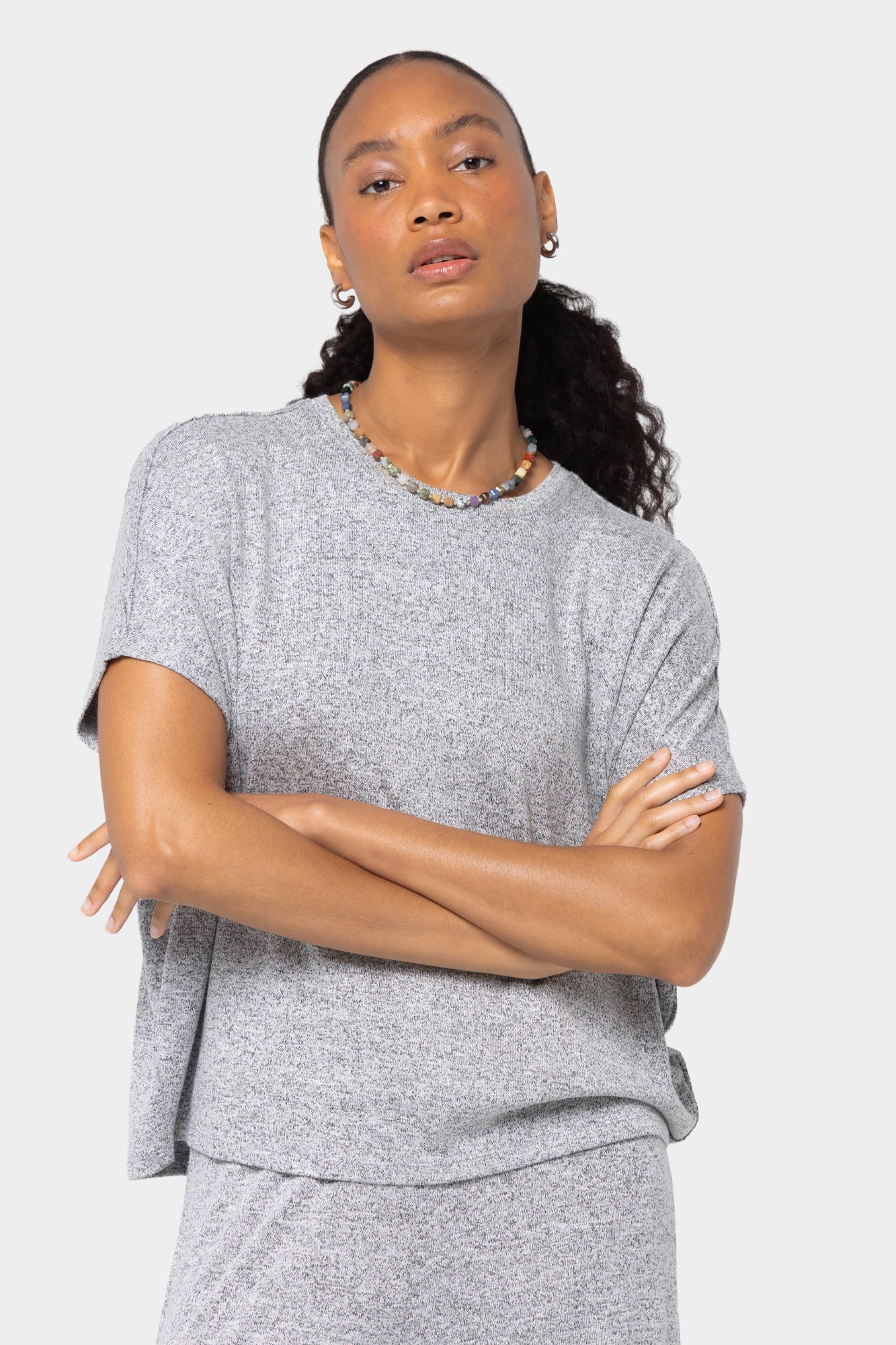 Wide Crew Neck Comfy Dolman Top