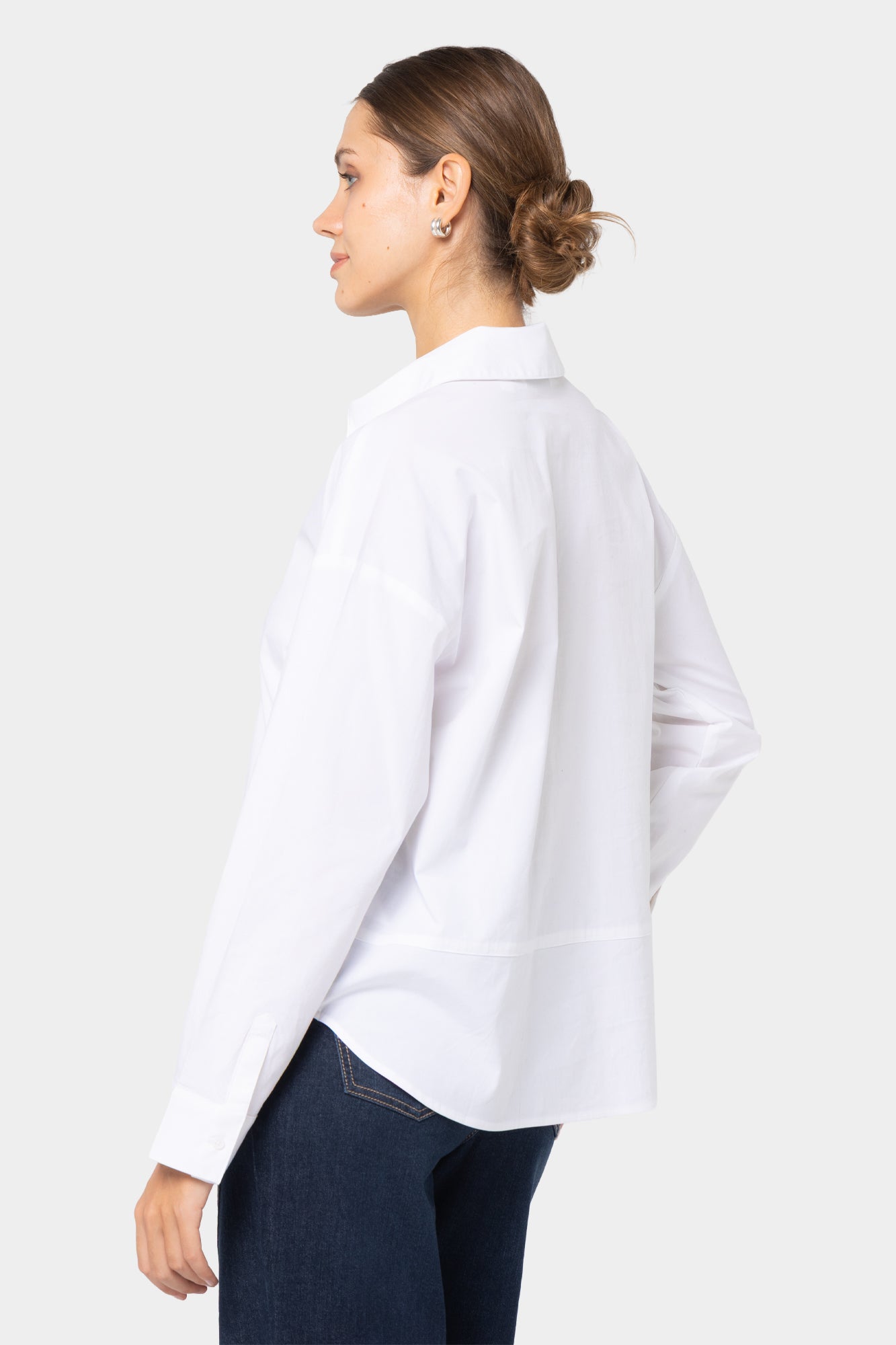 Zip Front Poplin Shirt