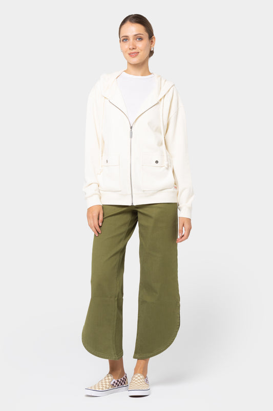 Curved Tulip Hem Straight Leg Jeans