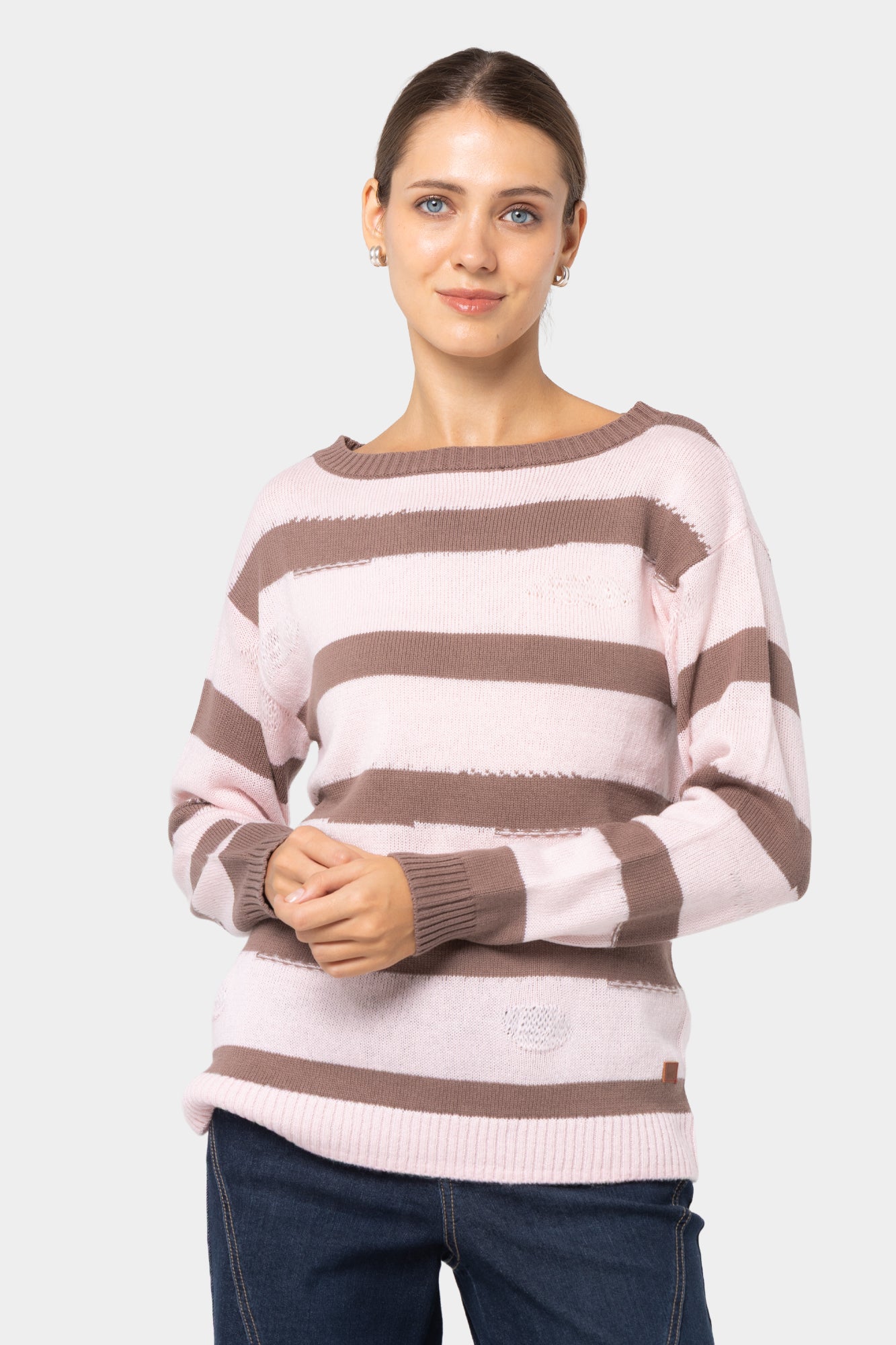 Mixed Yarn Stripe Sweater