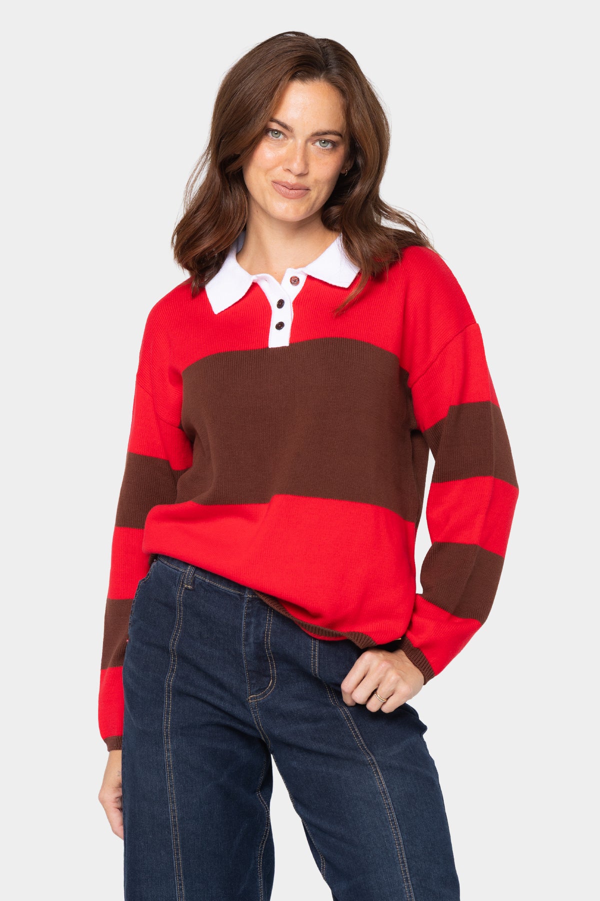 Long Sleeve Polo Sweater